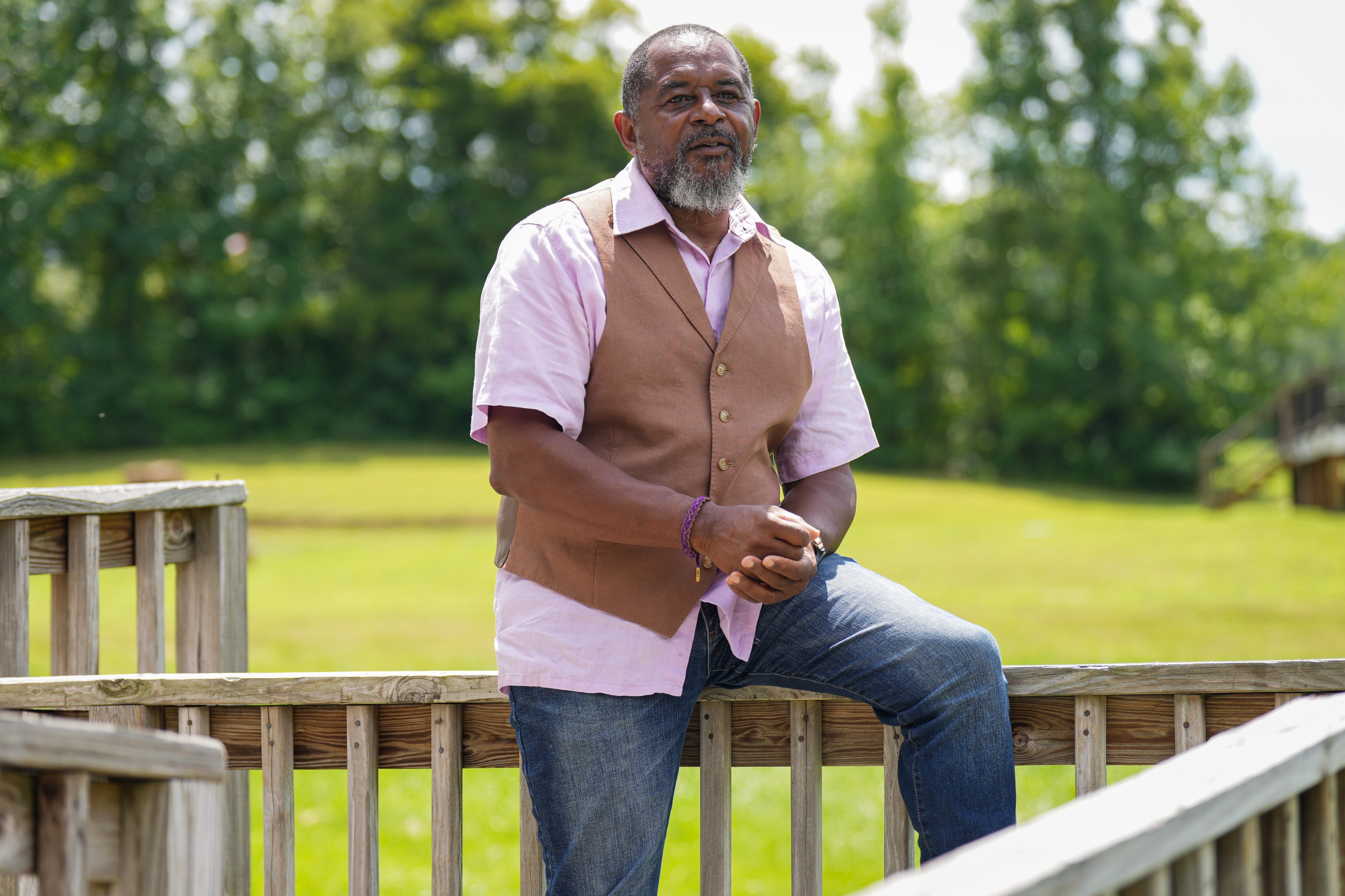 Jeff Diggs, owner of Earthly Conversions, poses for a portrait in Davidsonville on August 15, 2023.