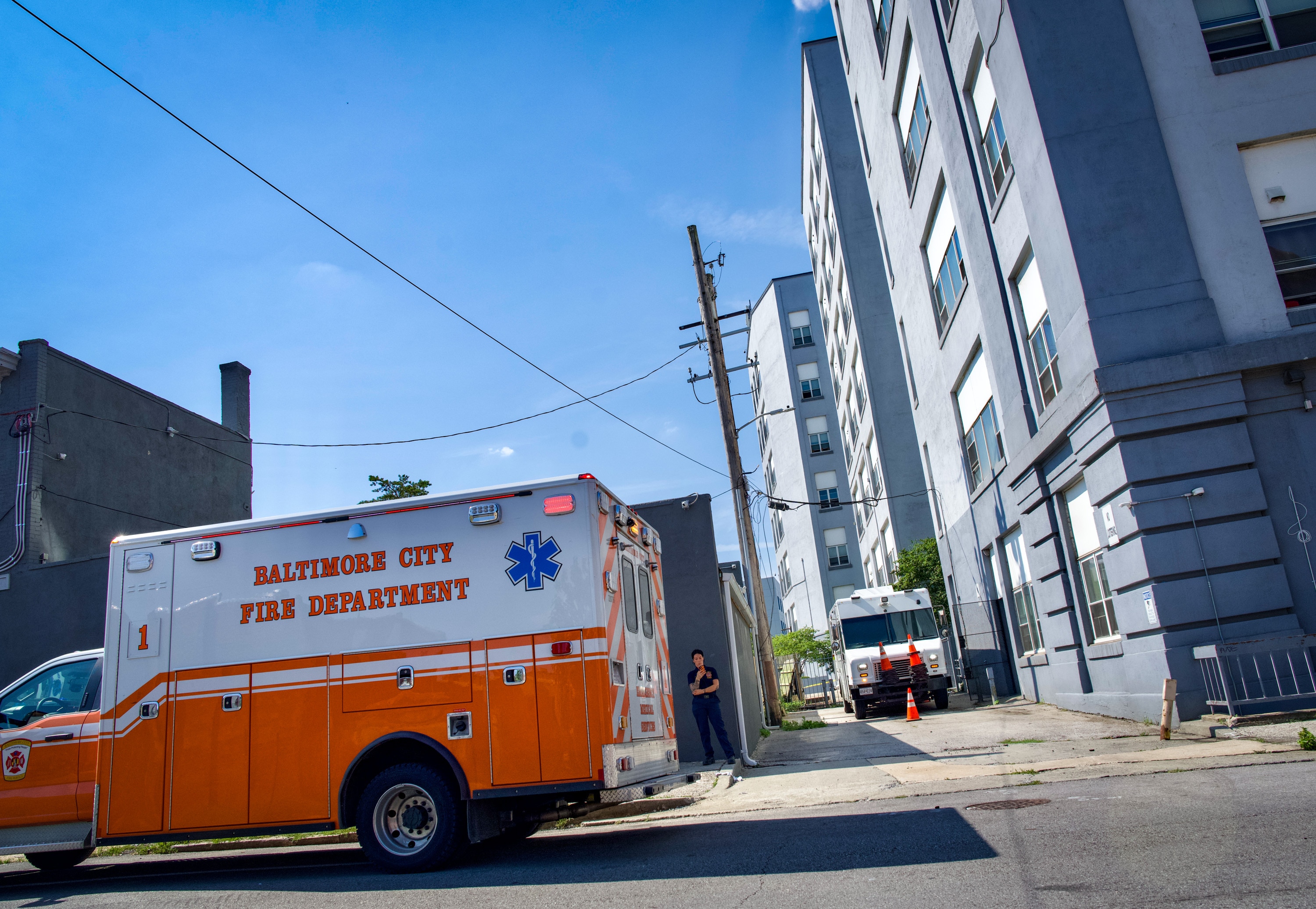 A senior apartment complex in  the 1200 block of Greenmount was evacuated Friday morning after firefighters discovered an underground fire.