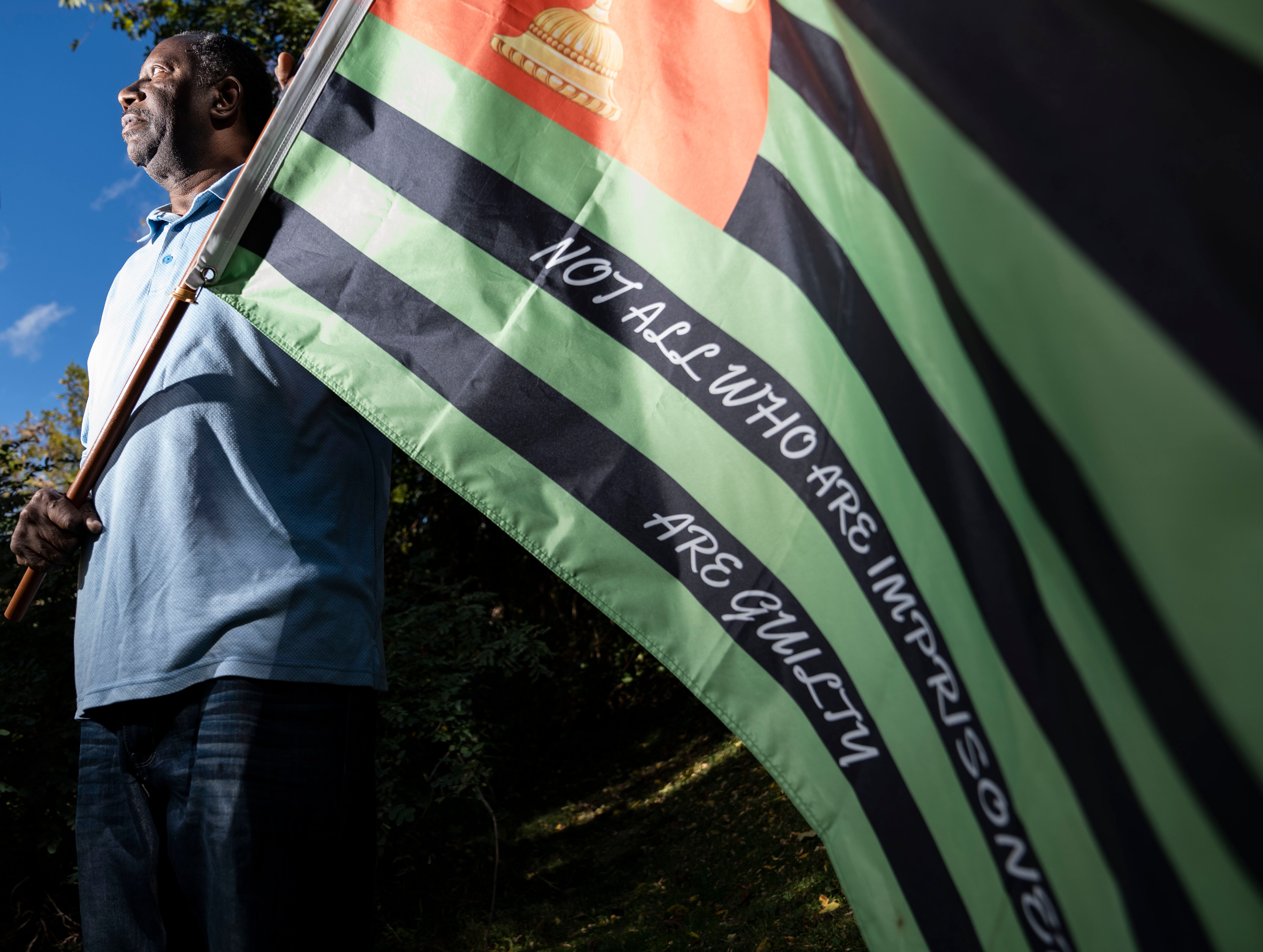 Leslie Vass poses for his portrait outside of his home in Timonium, MD, Wednesday, October 19, 2022.