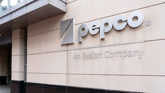 Pepco office entrance in Washington, DC. Pepco is a unit of Exelon Corporation, the nation’s leading energy provider.