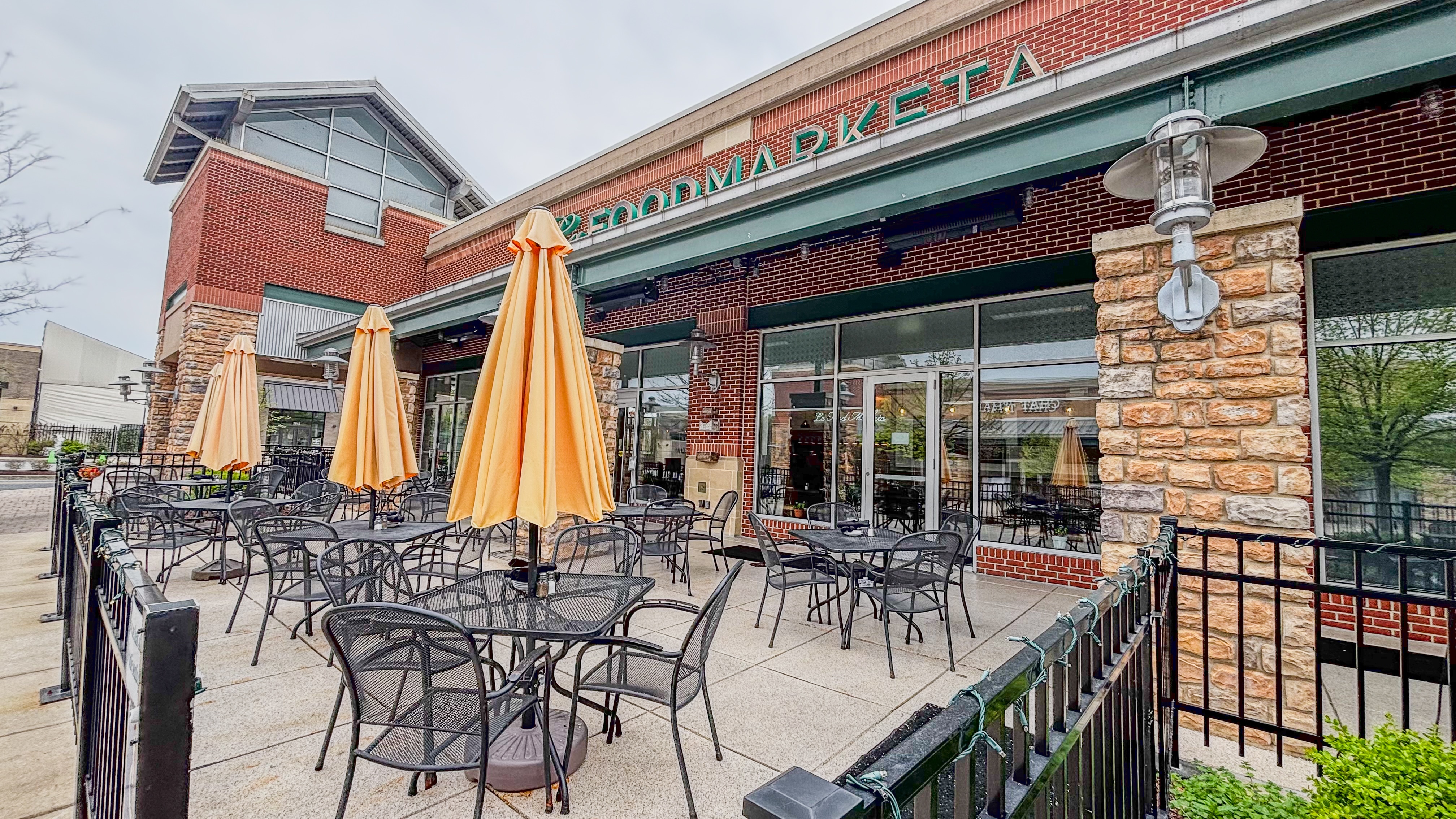 The patio at La Food Marketa.