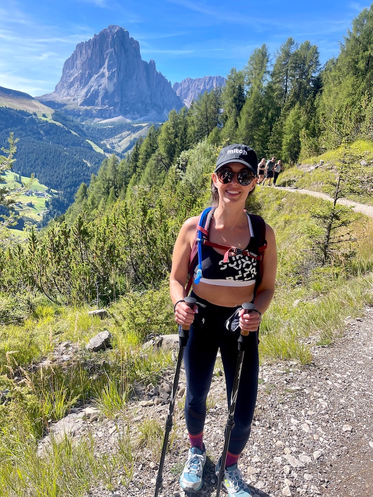 Becca Valle has been cancer free for four years since participating in a study of a promising new way to treat glioblastomas, and has returned to many active pursuits such as hiking.