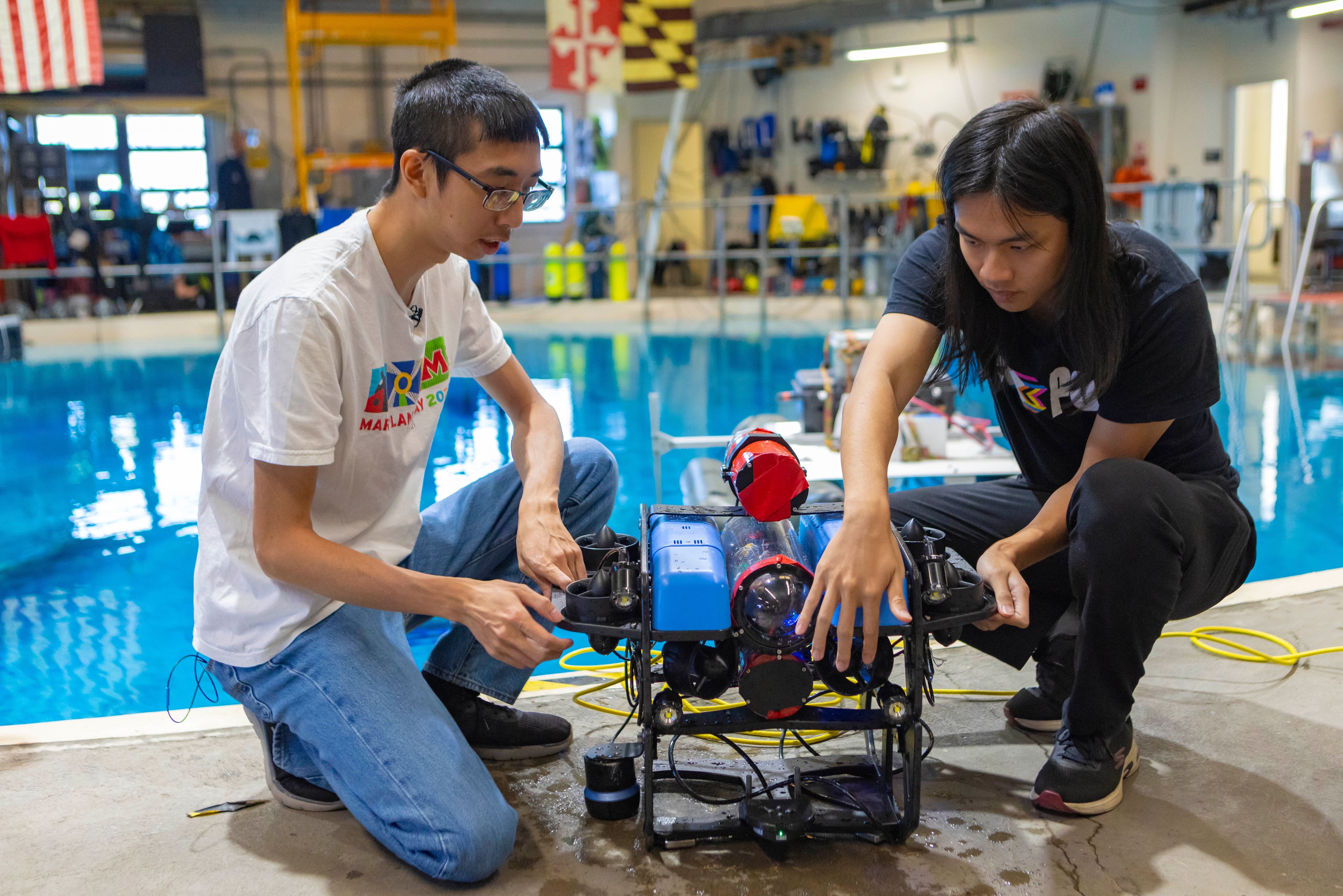 Oyster farmers have been probing murky bay water with bamboo poles for centuries—a technique one waterman calls "caveman-ish." AI-trained sonar mounted on autonomous drones can now see through turbid water to locate oysters, determine their size, and distinguish living shellfish from dead ones. The technology aims to modernize Maryland's $350 million oyster industry while supporting oysters' role as natural water filters.