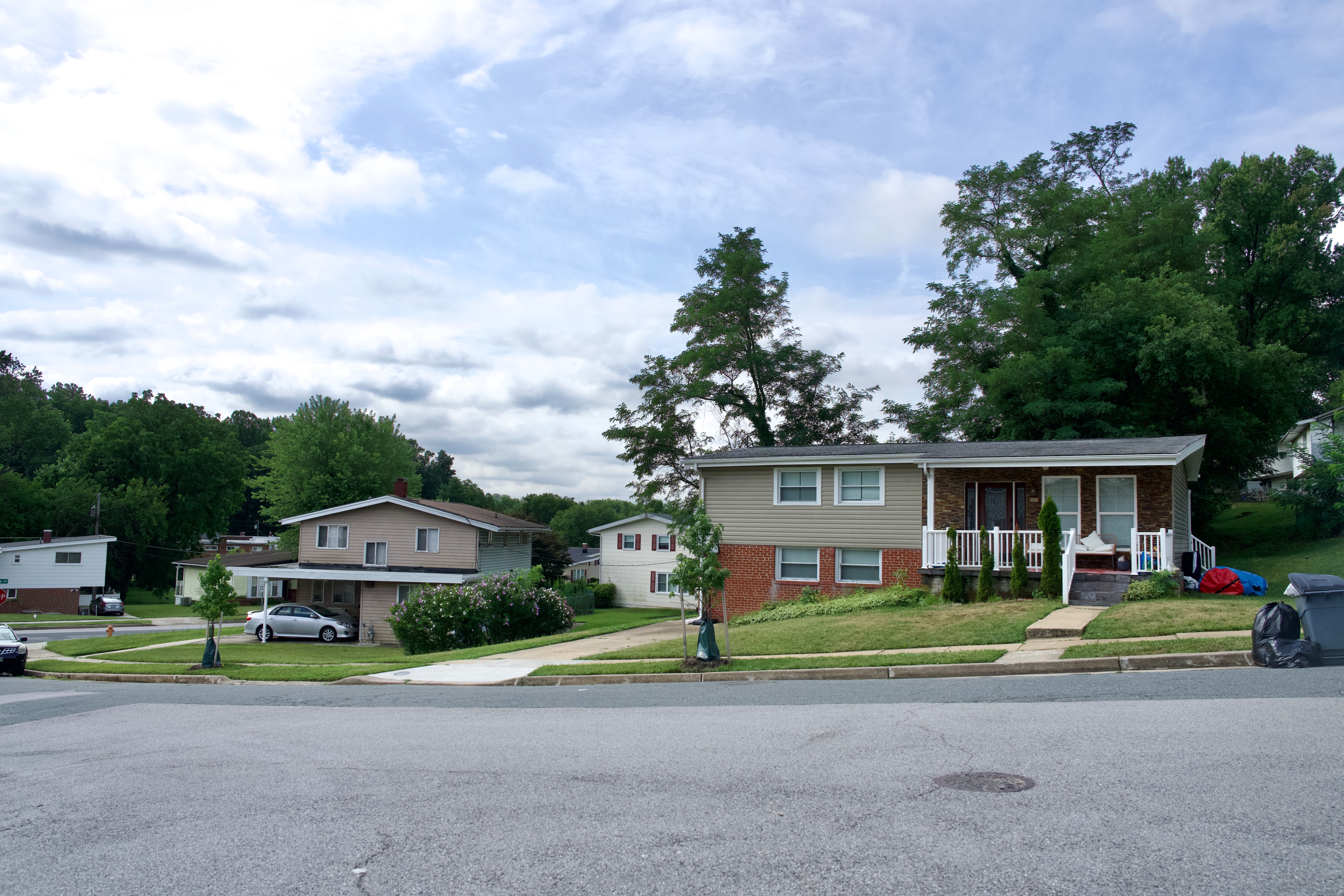 July 8, 2026 - Views of 6102 Talles Road where Baltimore County Police are investigating a double shooting that left two juveniles, ages 9 and 15, dead.