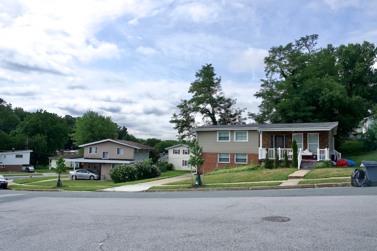 July 8, 2026 - Views of 6102 Talles Road where Baltimore County Police are investigating a double shooting that left two juveniles, ages 9 and 15, dead.