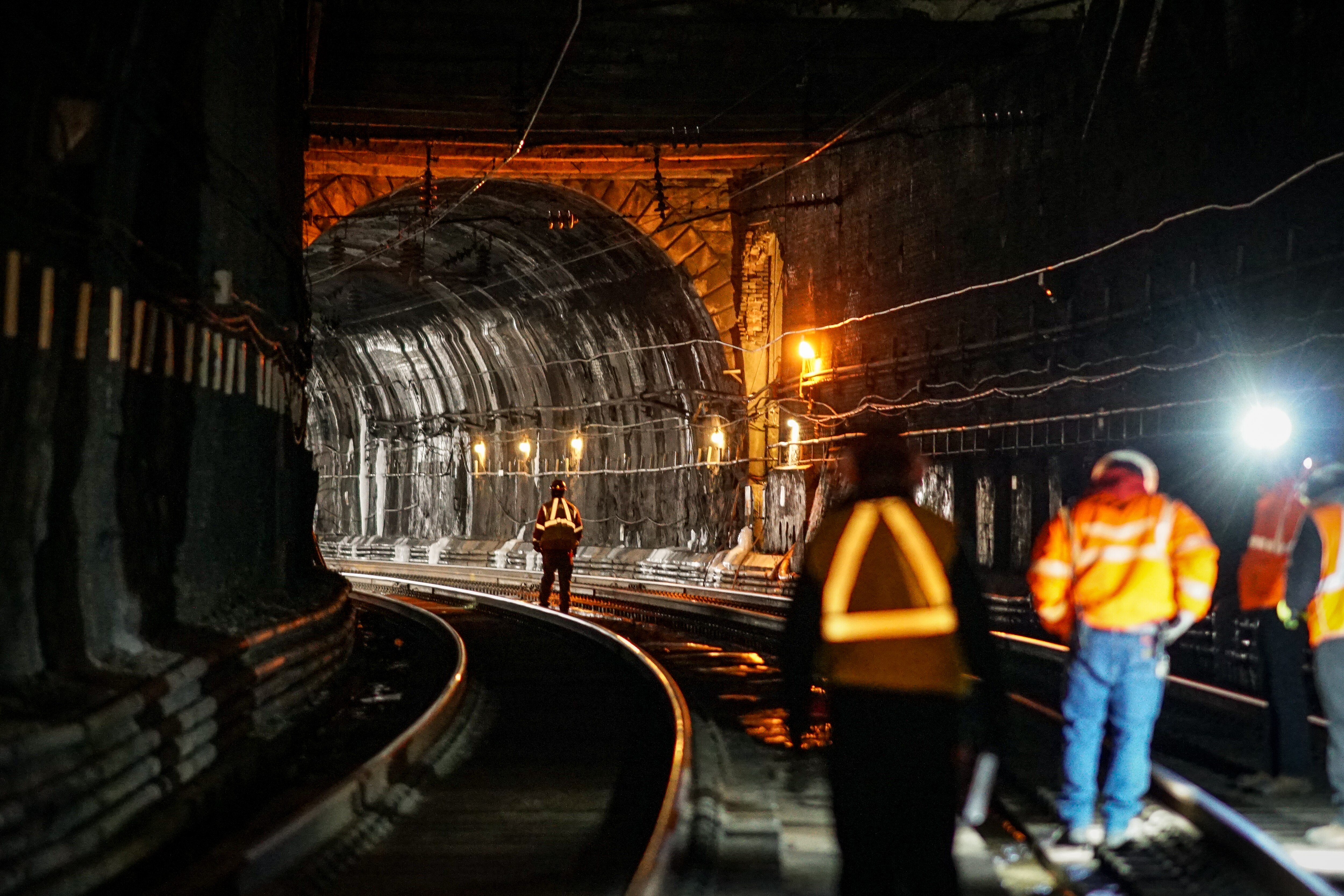 When crews need to perform track maintenance inside, the entire B&P Tunnel must shut down to train traffic.