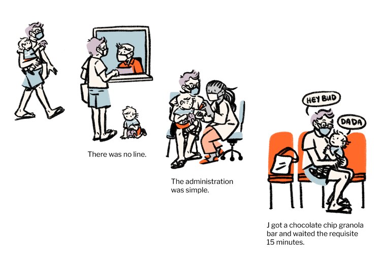 There was no line, the administration of the vaccine was simple.