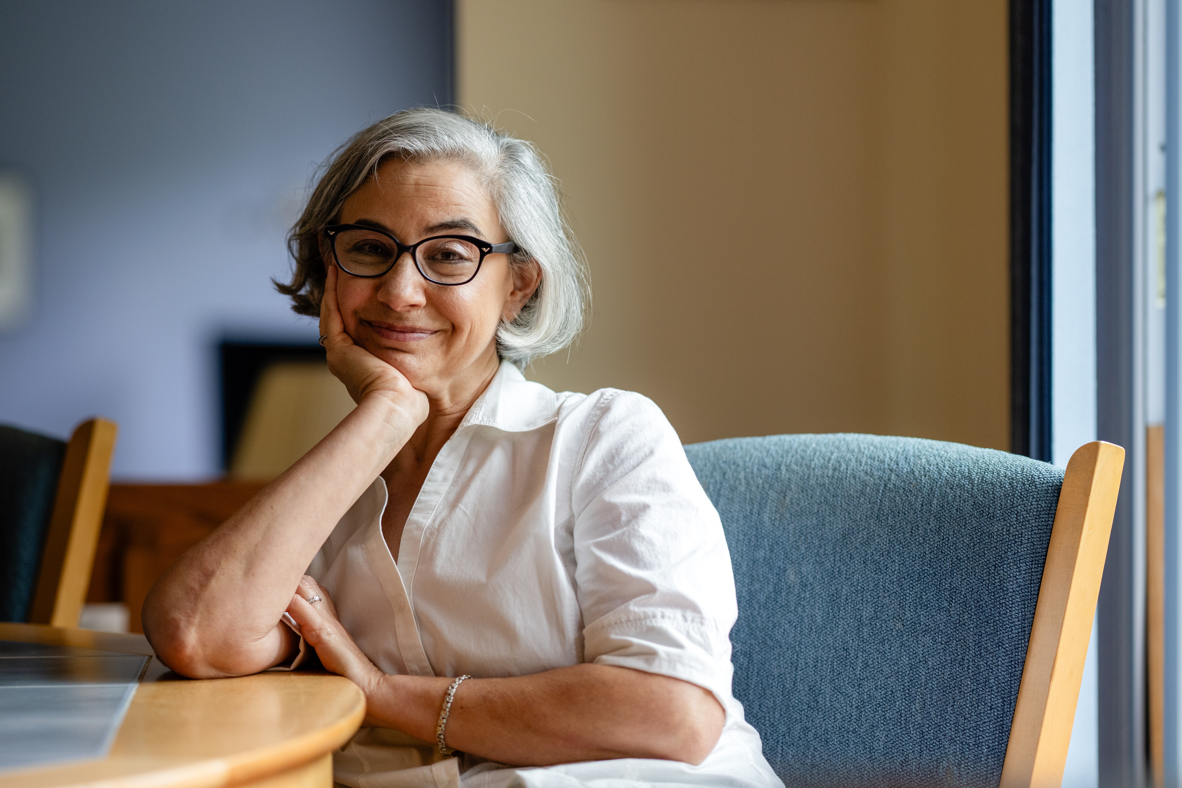 Author Laurie Frankel at her childhood home in Columbia.