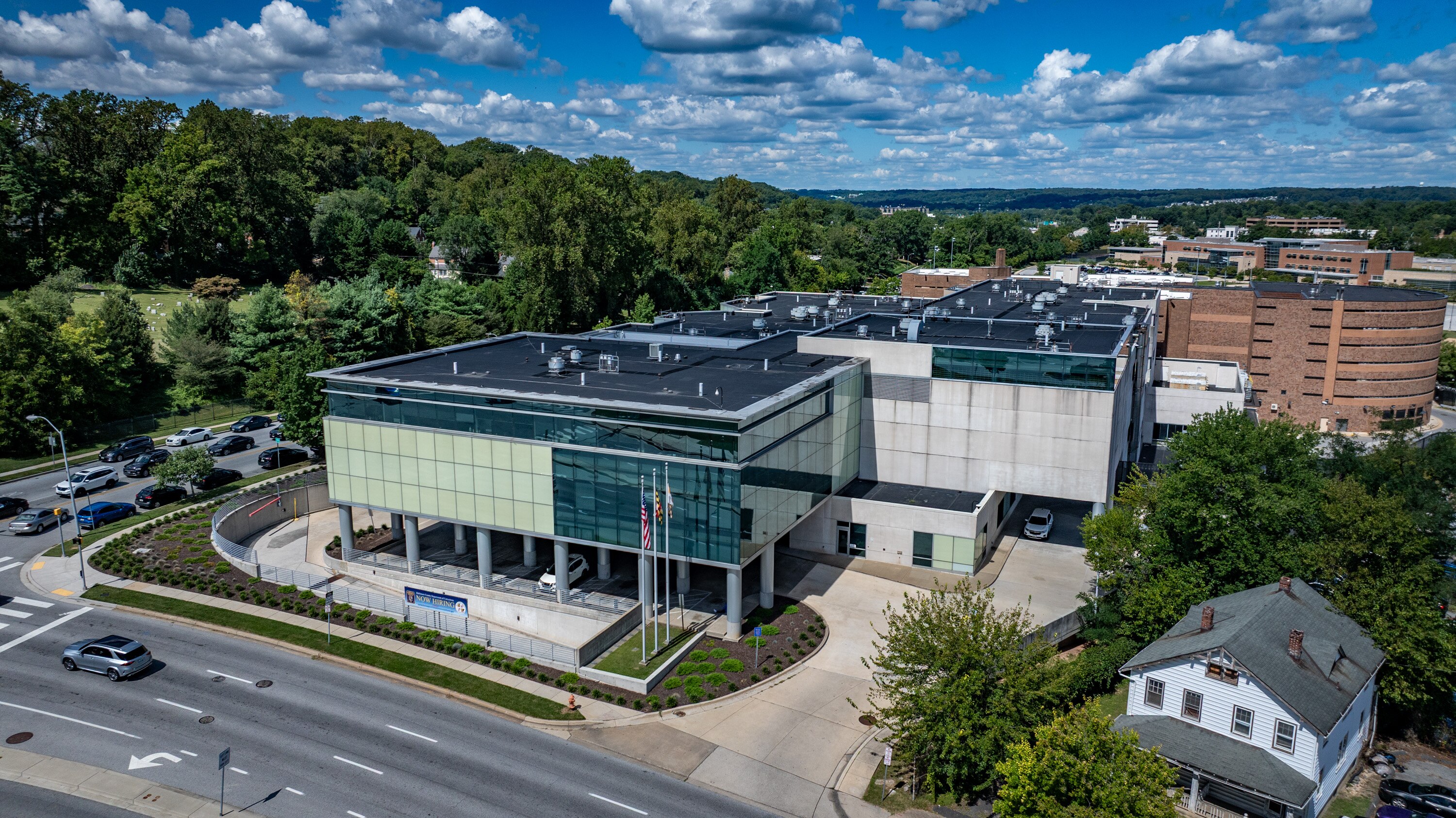 The Baltimore County Detention Center at the corner of Bosley Avenue and Kenilworth Drive in Towson is at the center of a debate about how the county interacts with ICE on immigration enforcement.