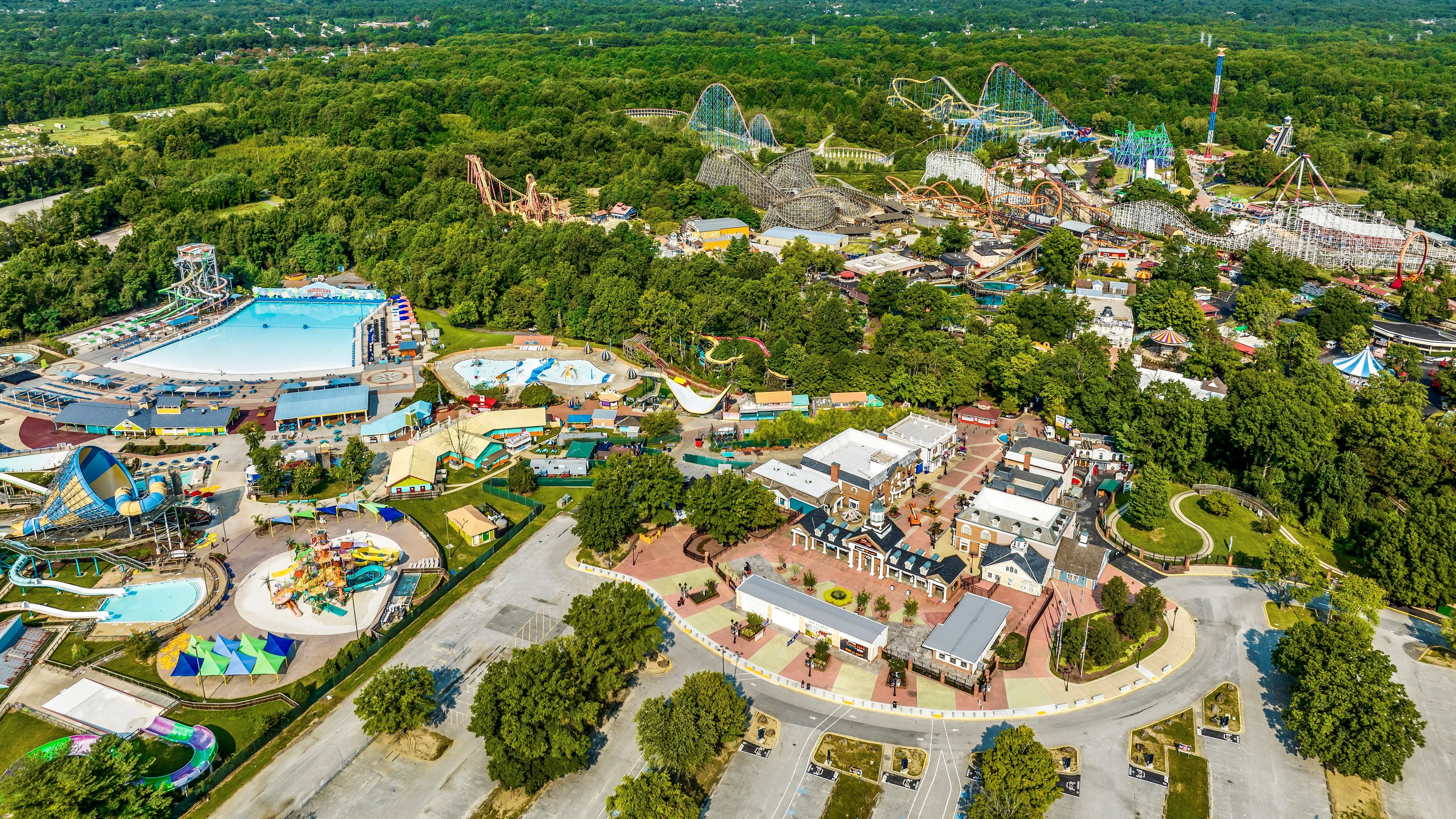 Six Flags America, a theme park located in Bowie in Prince George's County, Maryland.