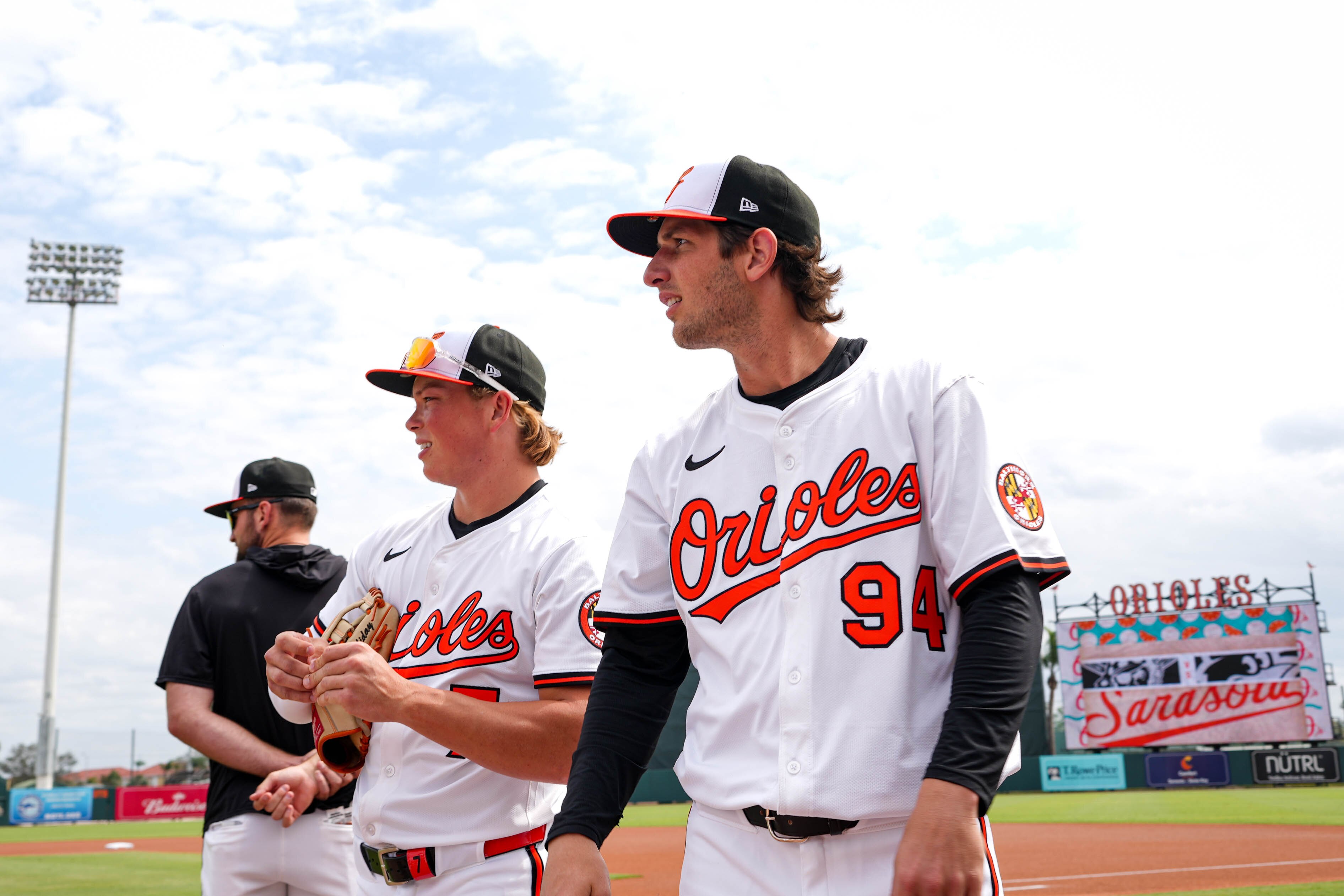 Outfielder Dylan Beavers, right, has a .911 OPS with a .319 batting average and 10 home runs at Triple-A Norfolk.