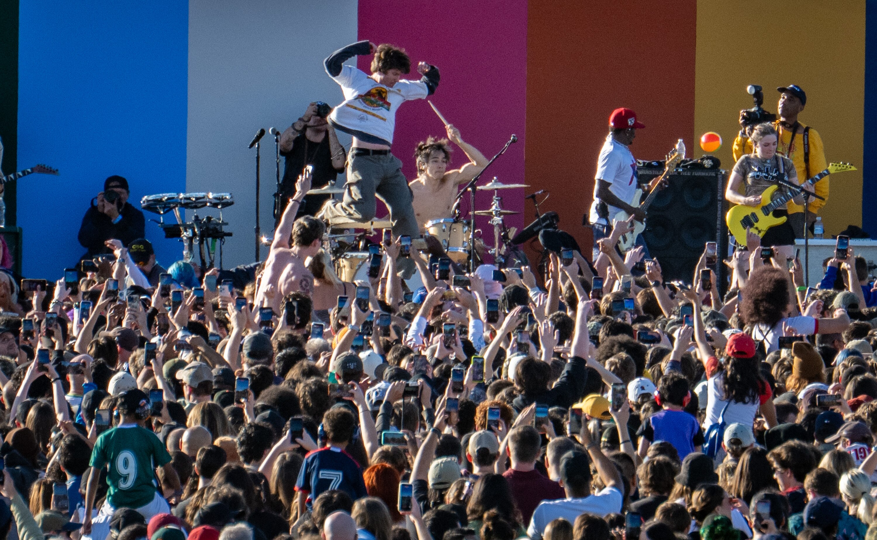 Turnstile takes the stage in Washington, D.C., on Saturday.