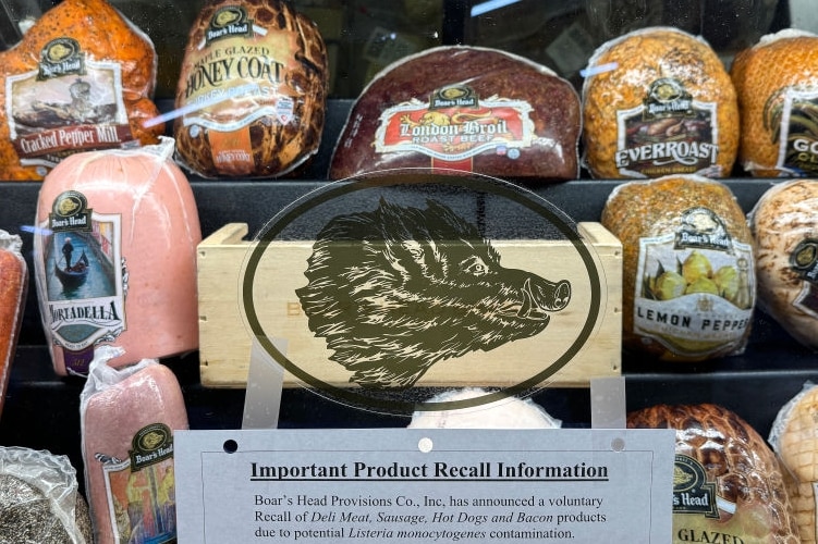 Boar's Head meats are displayed at a Safeway store on July 31, 2024 in San Rafael, California. According to the U.S. Department of Agriculture’s Food Safety and Inspection Service, Boar's Head has expanded its recall of ready-to-eat meat and poultry products to nearly 7 million additional pounds due to a listeria outbreak.