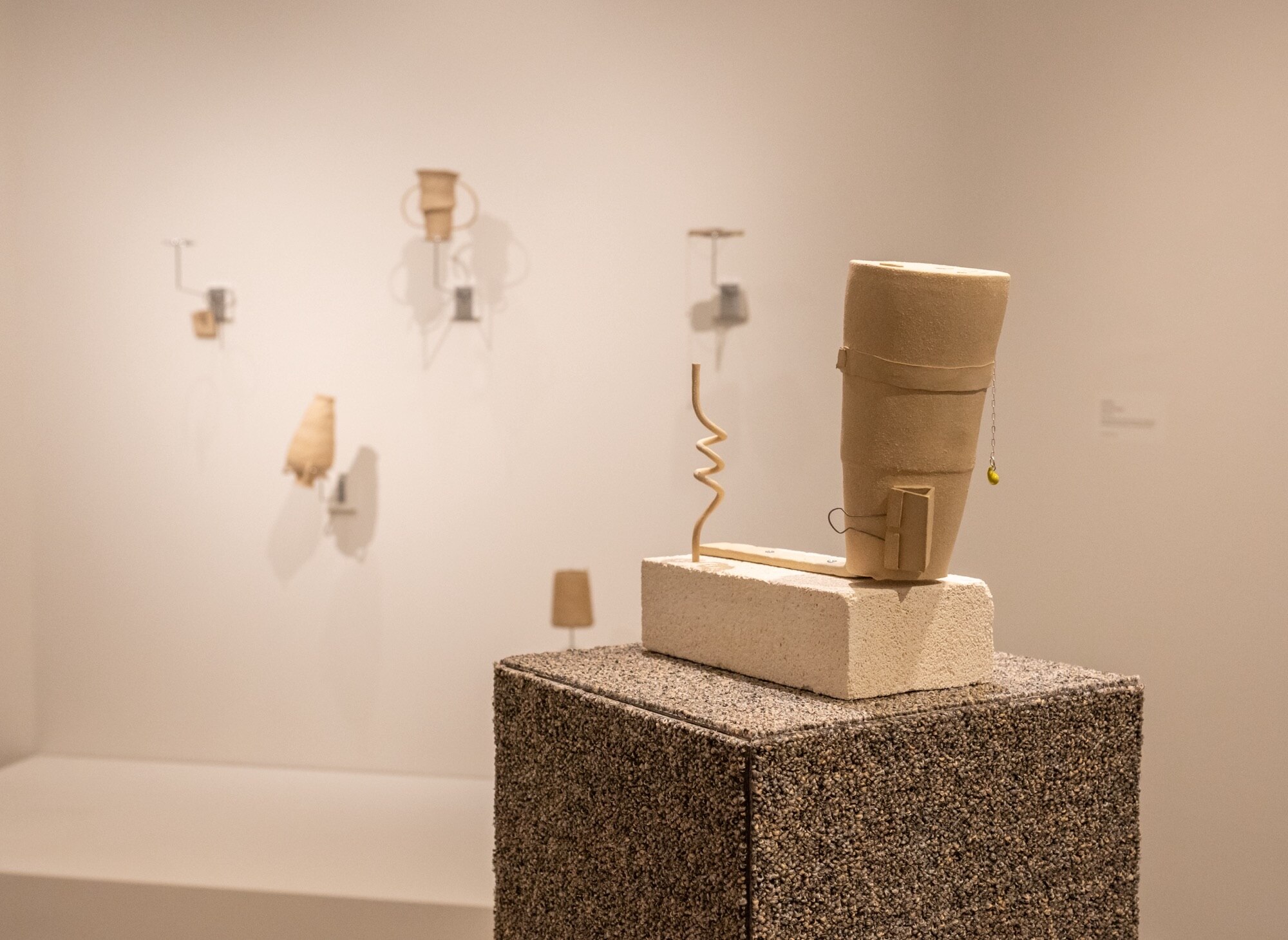 Ceramic sculptures by Sam Mack at the Walters Art Museum.