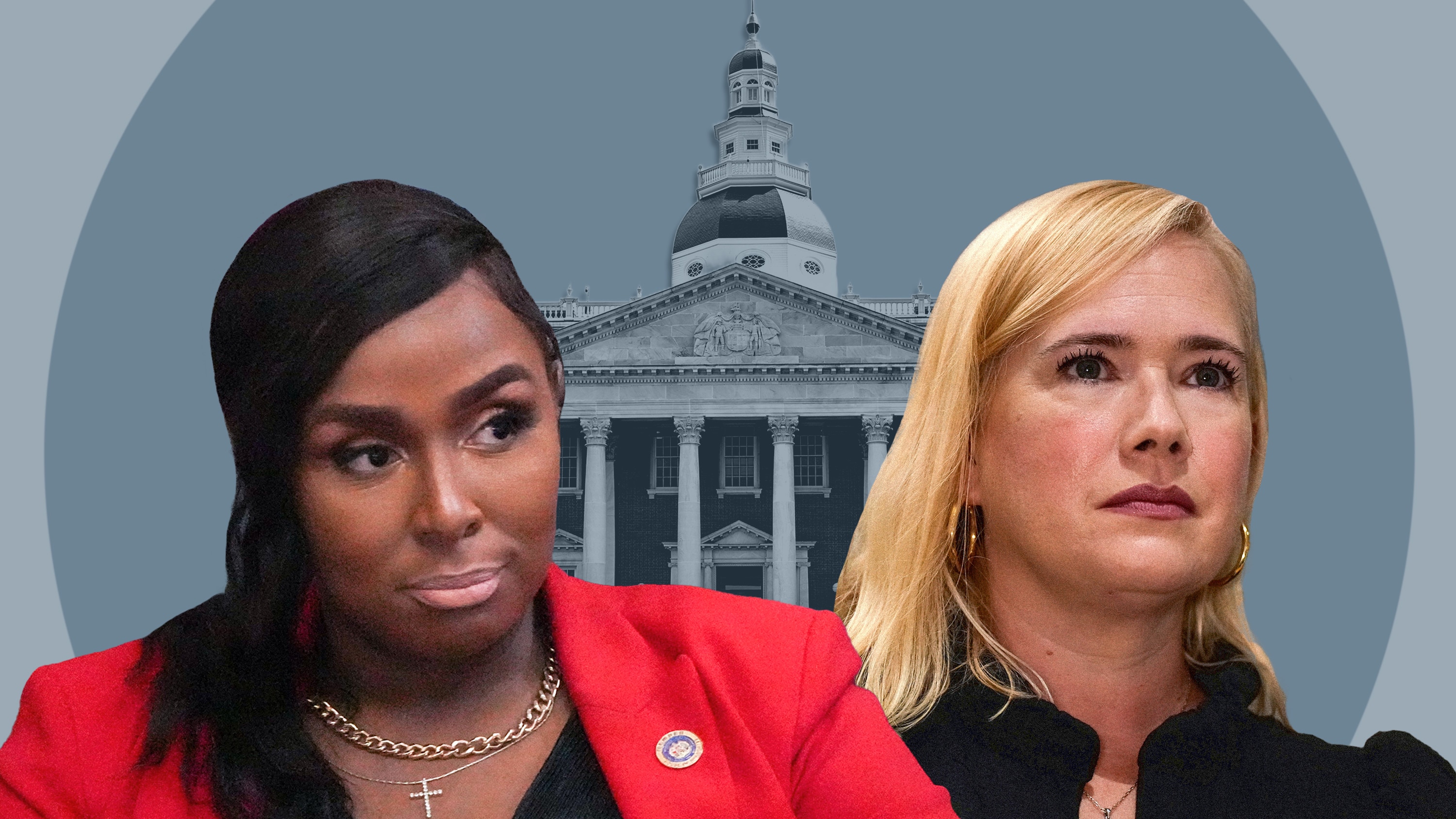 The top contenders for State Sen. Sarah Elfreth's vacated seat are state Dels. Shaneka Henson, left, and Dana Jones.