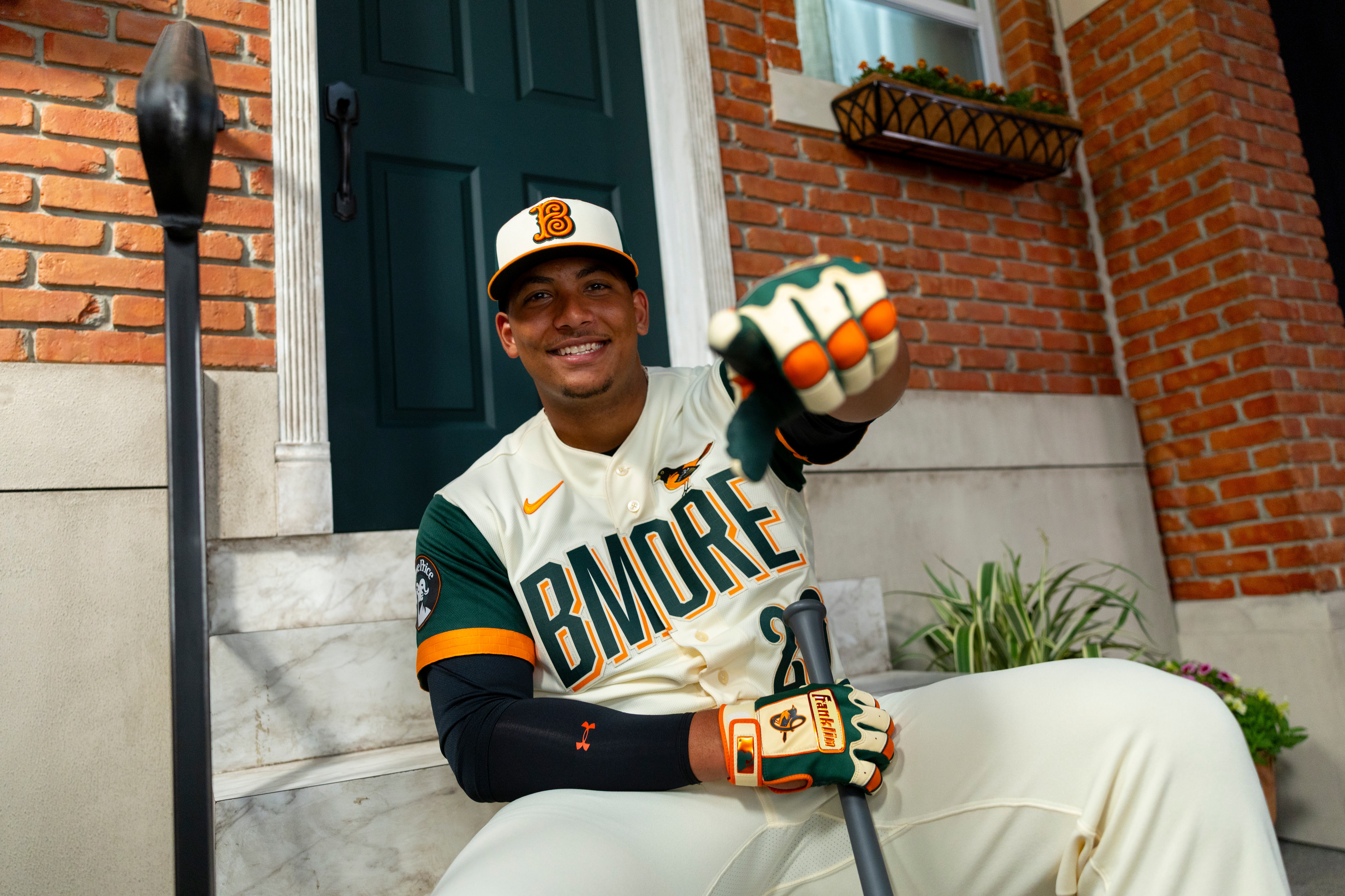 The Baltimore Orioles’ new City Connect uniforms feature green sleeves, matching the seats and an historic “B” logo that stems from the 1890s Baltimore Baseball Club.