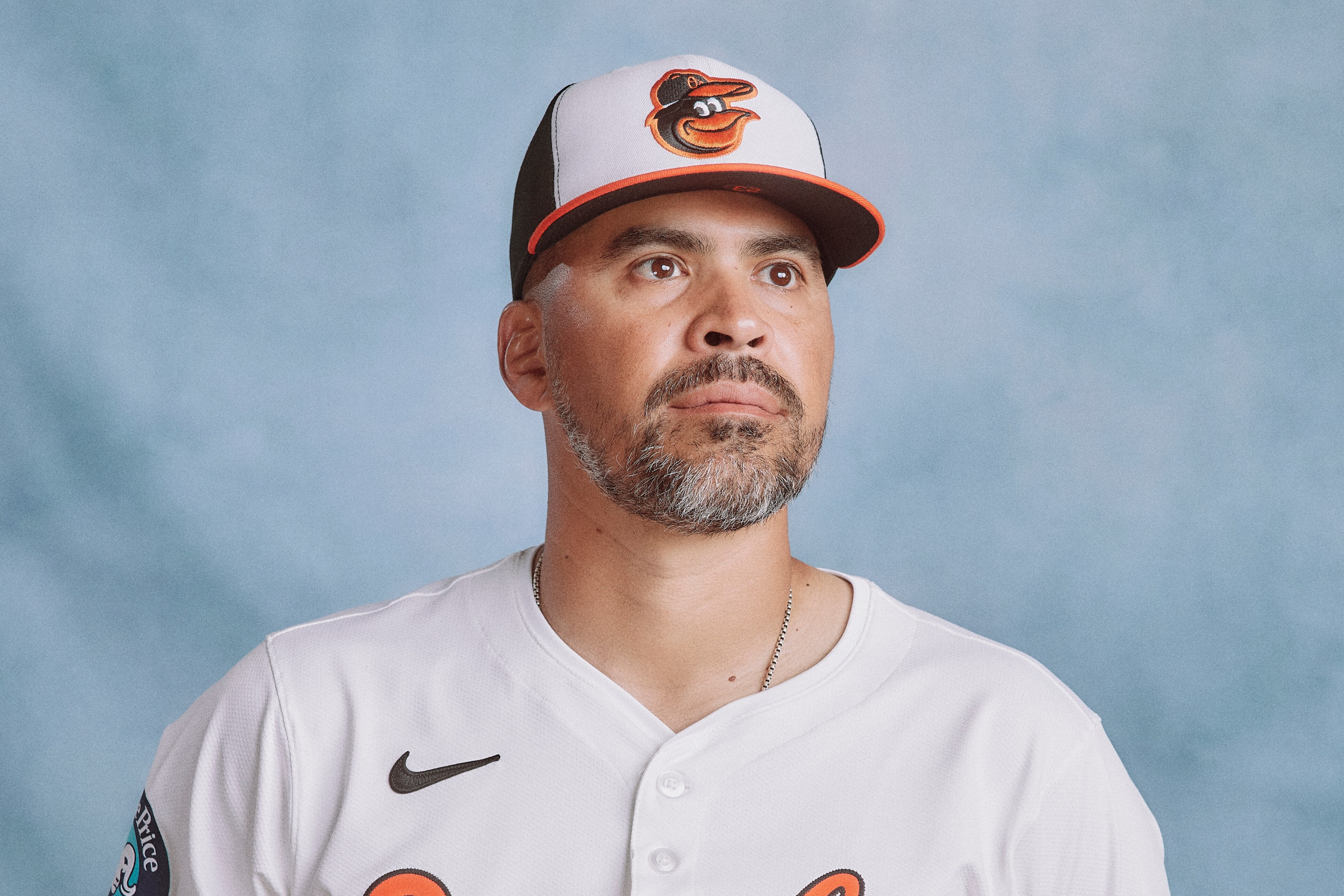 Baltimore Orioles coach Robinson Chirinos photographed during the 2025 Baltimore Orioles Media Day at Ed Smith Stadium in Sarasota, Florida, on Wednesday February 19, 2025.