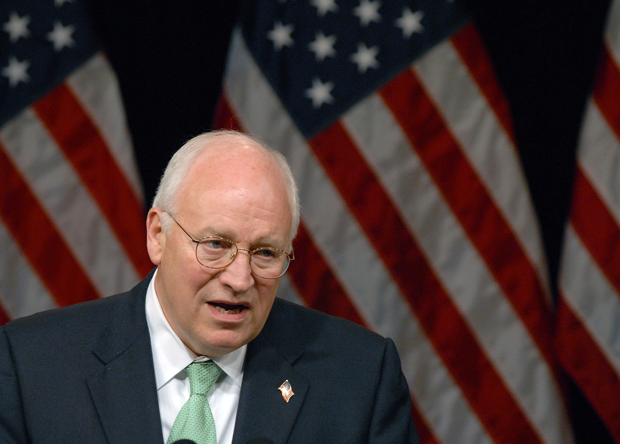 Vice President Dick Cheney addresses a campaign rally for Gus Bilirakis, a Republican who is running for the Tampa Bay area congressional seat his father is vacating in Tampa, Fla. July 21, 2006. (AP Photo/Steve Nesius, File)