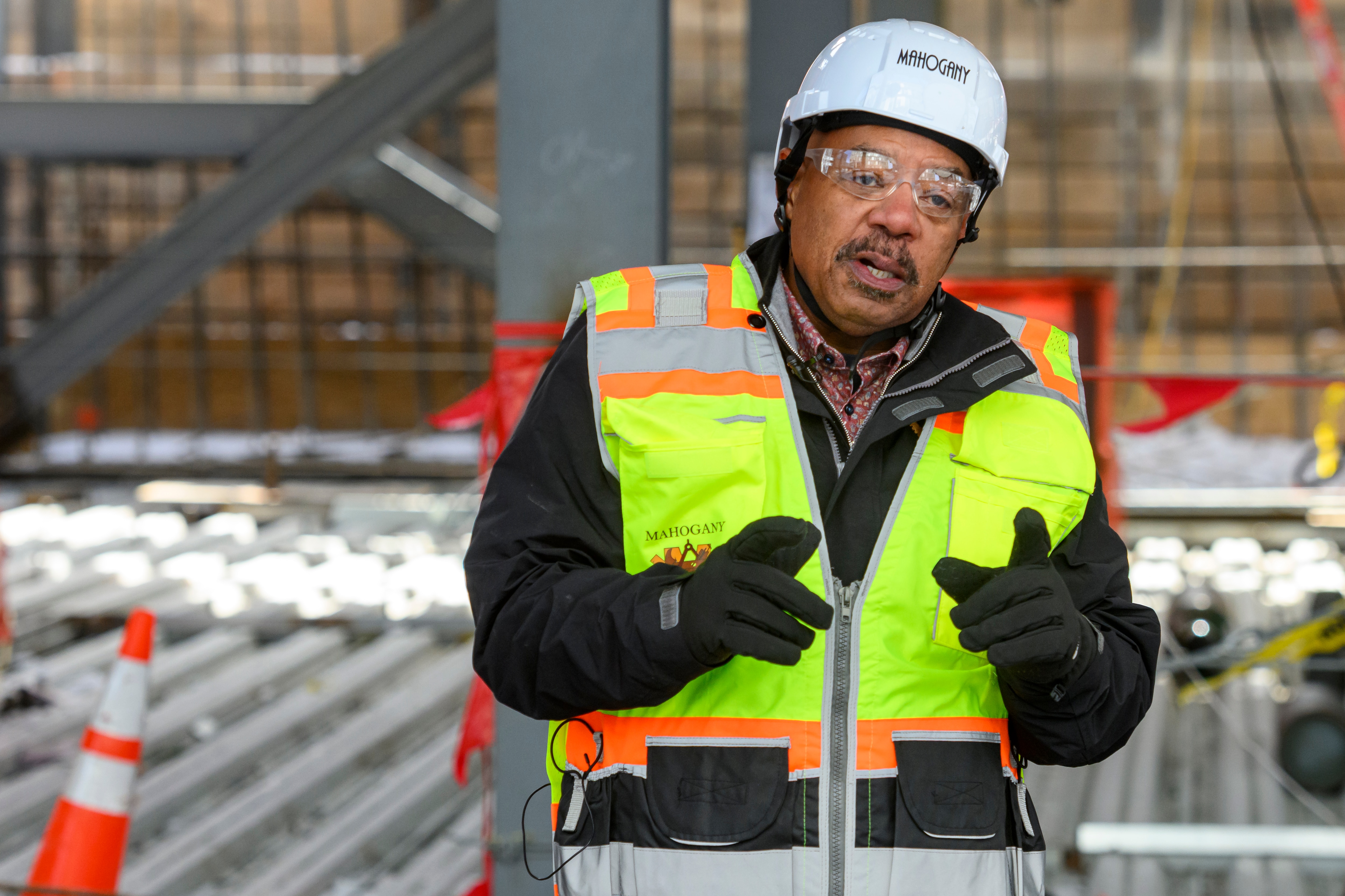 Jeff Hargrave at Lacks Building site