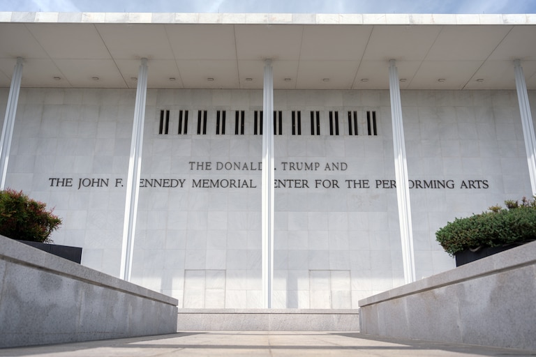 The John F. Kennedy Center for the Performing Arts is seen, Monday, June 1, 2026, in Washington.