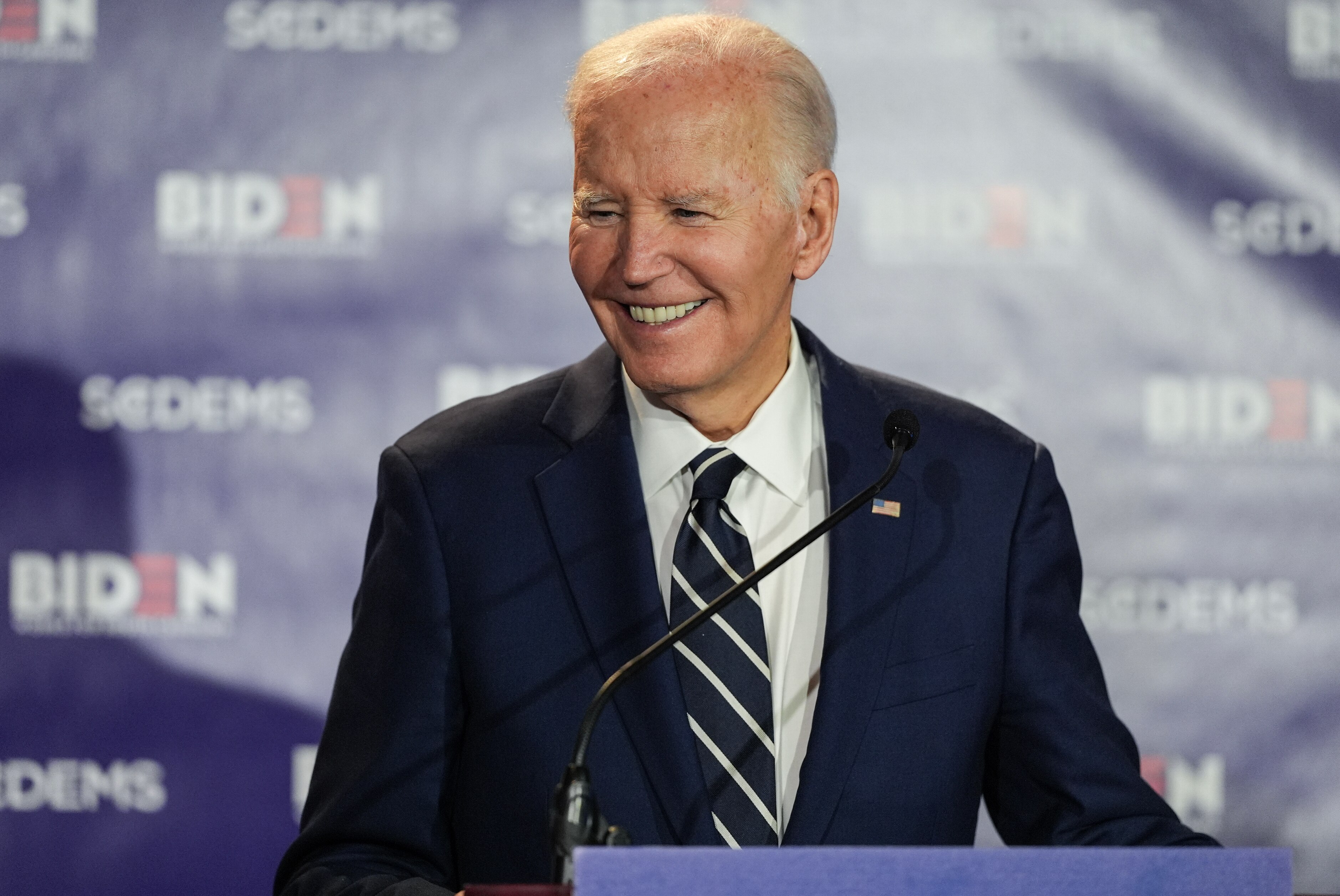 Former President Joe Biden speaks to the South Carolina Democratic Party, Friday, Feb. 27, 2026, in Columbia, S.C.