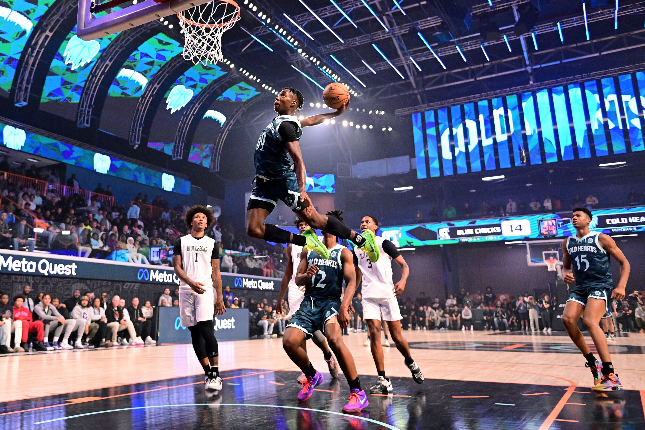 Trey Parker during a preseason game between City Reapers and California Basketball Club on Thursday, October 20, 2022 at OTE Arena in Atlanta, Georgia.