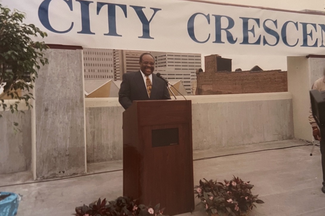Otis Warren Jr. at the opening of City Crescent in 1993. Courtesy: Otis Warren III.