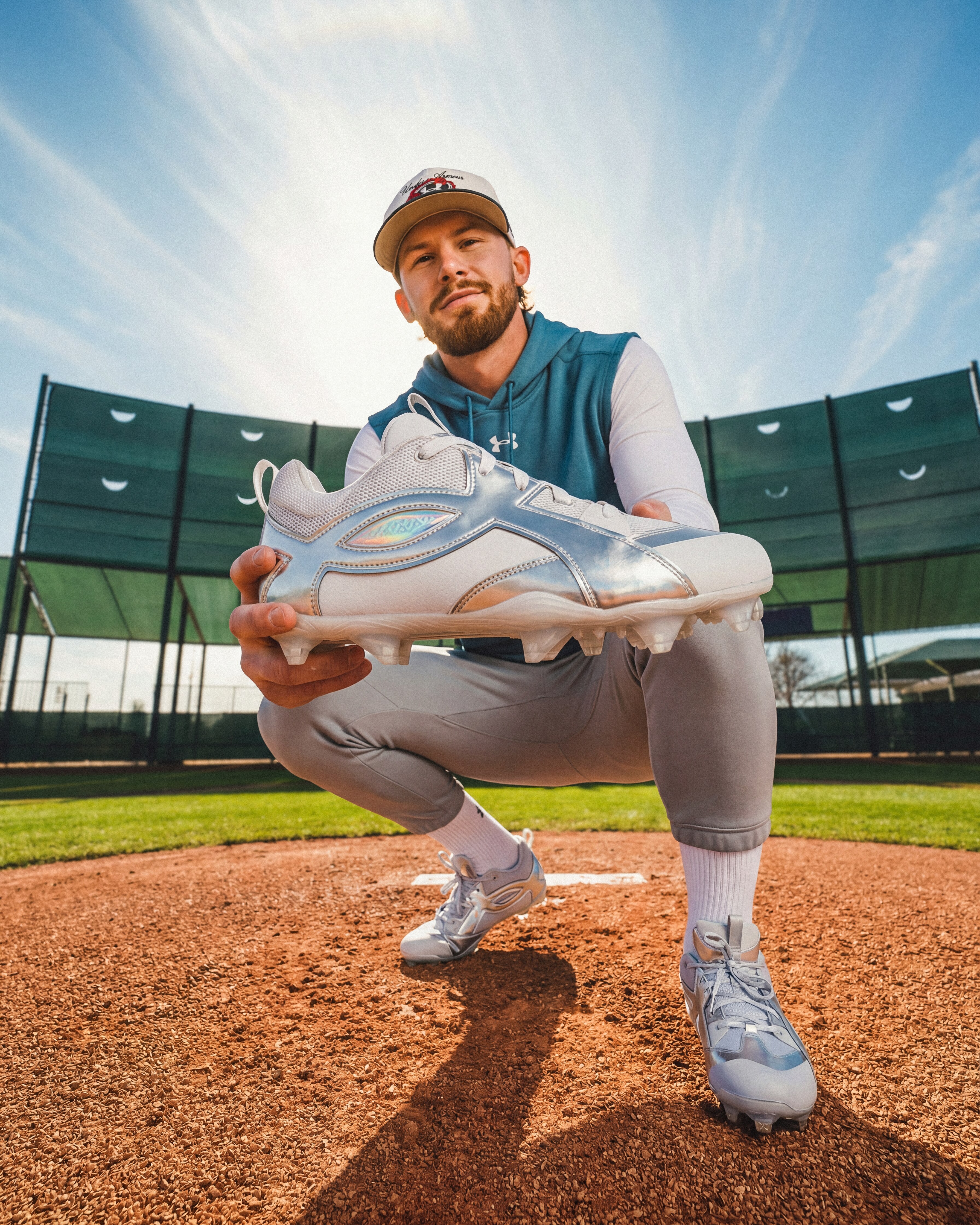 This month, Baltimore-based apparel company Under Armour and Witt announced the launch of his first player-exclusive footwear called “Dream Pull,” paying homage to Witt’s love of baseball and card collecting. The shoe features holographic finishes, chrome accents and, for the first time, his logo on the tongue of the cleat.