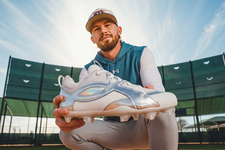 This month, Baltimore-based apparel company Under Armour and Witt announced the launch of his first player-exclusive footwear called “Dream Pull,” paying homage to Witt’s love of baseball and card collecting. The shoe features holographic finishes, chrome accents and, for the first time, his logo on the tongue of the cleat.
