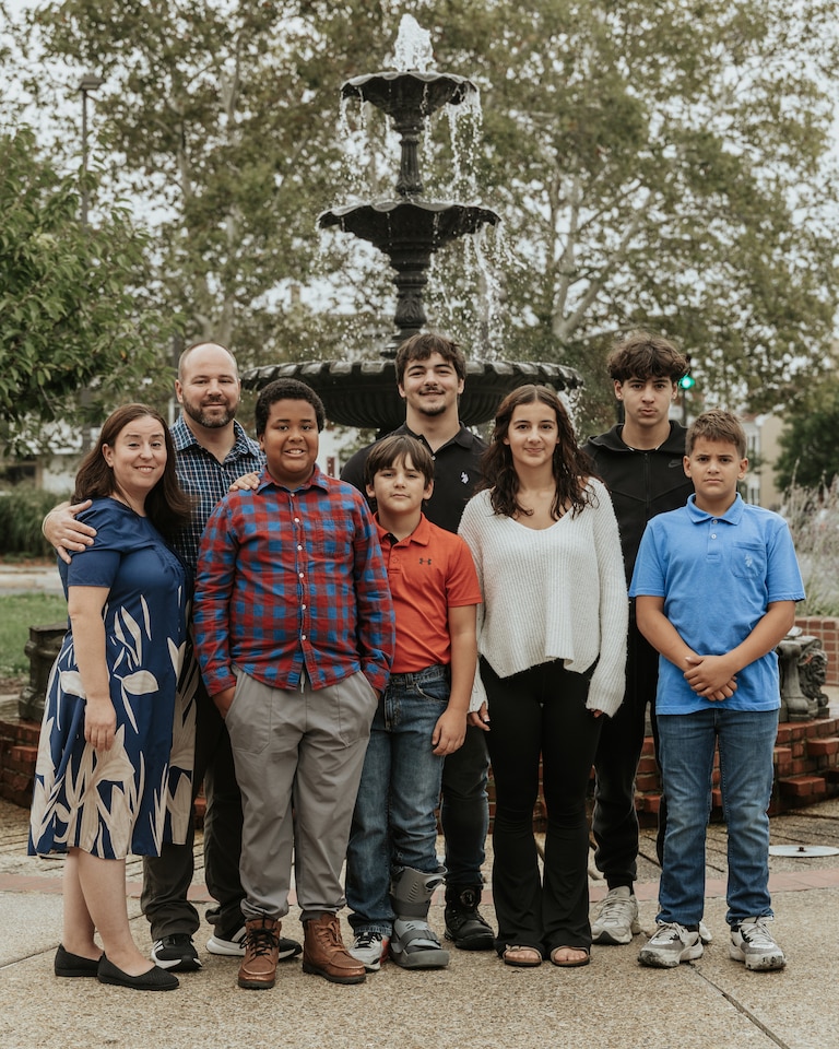 Adam Obest, 45, of Thurmont, who was arrested, charged and prosecuted in connection to the Jan. 6, 2021, riot at the U.S. Capitol, with his wife, Anastasia, and their children.