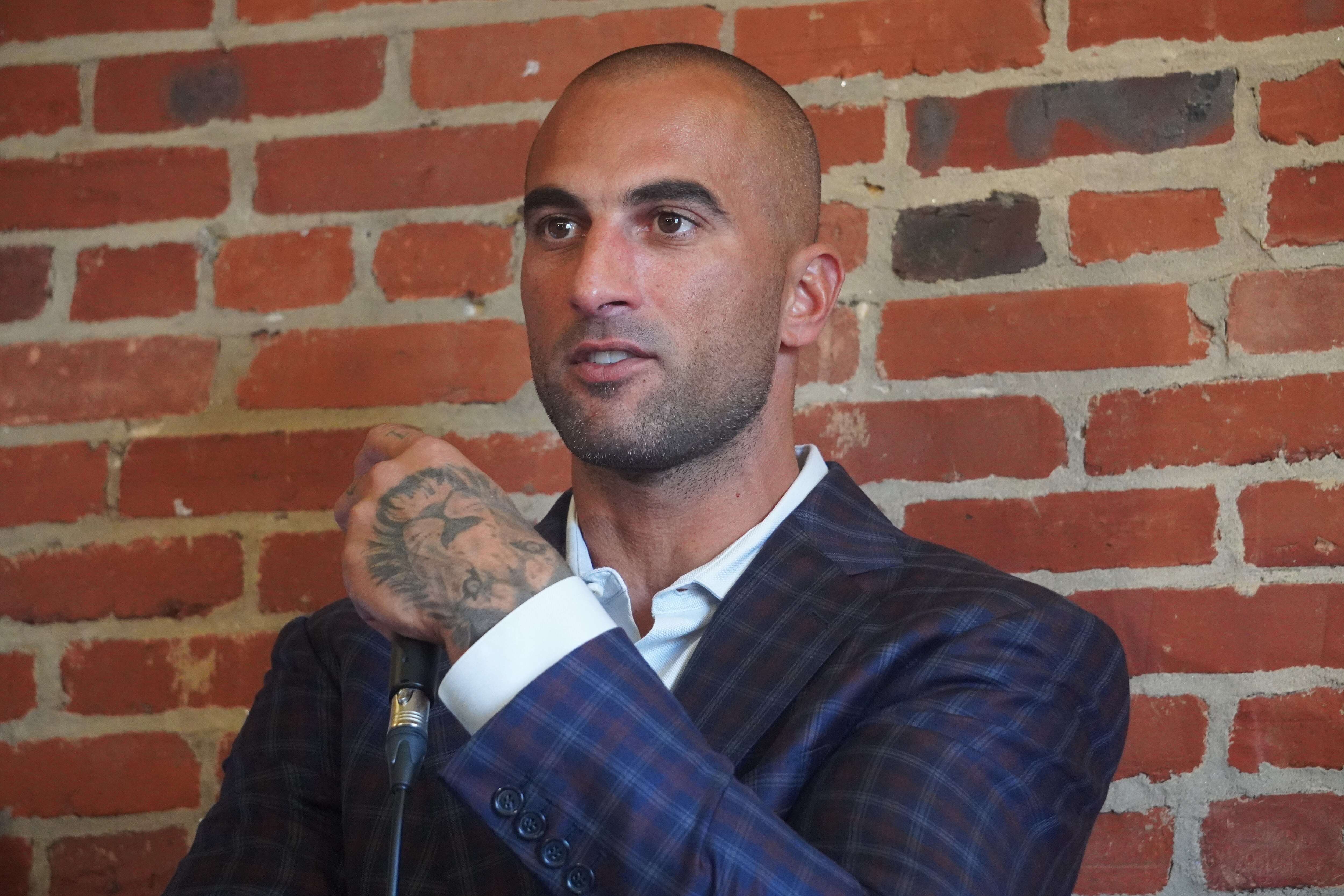 Former Orioles right fielder Nick Markakis compiled 2,388 hits and a .288 batting average during his major league career. (Paul Mancano/The Baltimore Banner)