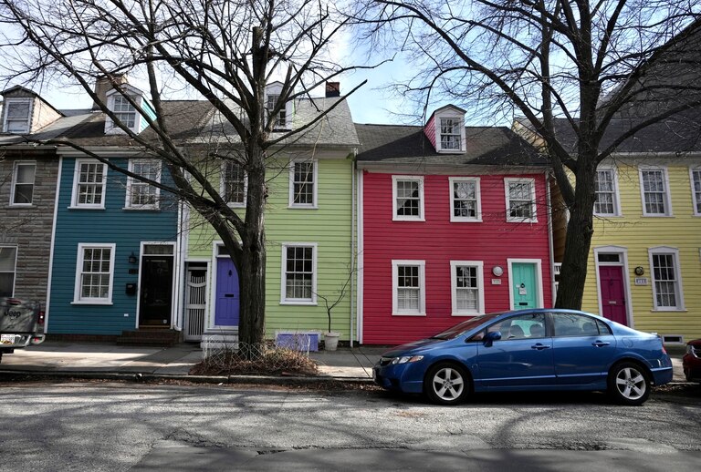 Historic homes in Ann Street in Fells Point.