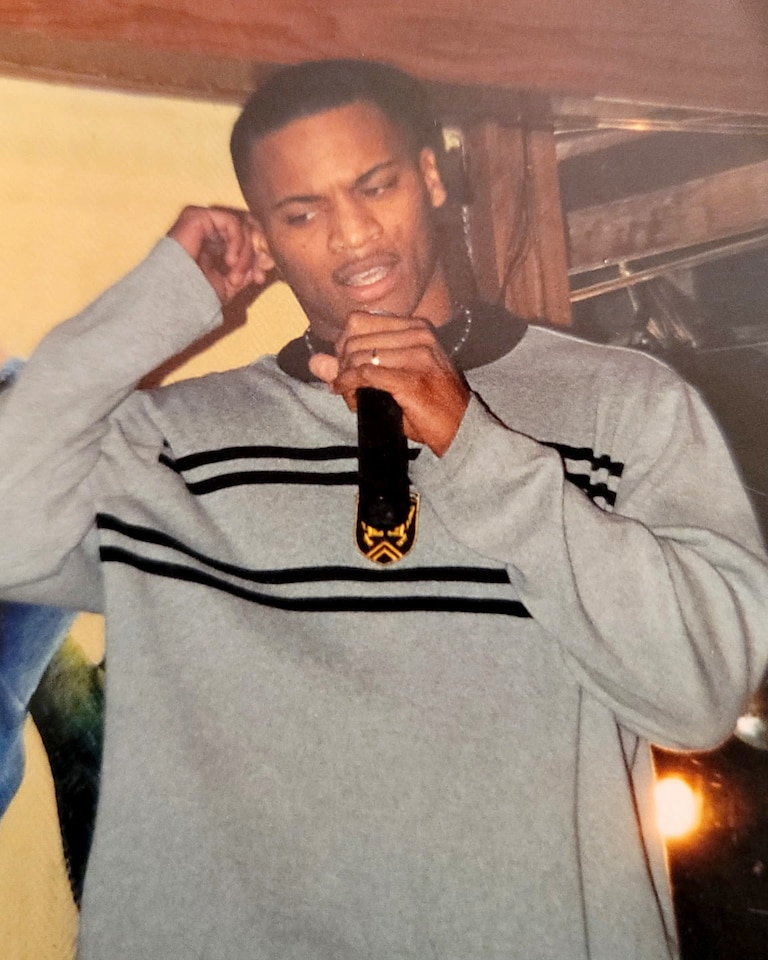 Cerrome Russell’s second time onstage was at Sembach Air Base in Germany in 2001.