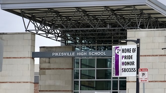 Pikesville High School photographed on March 4, 2024.
