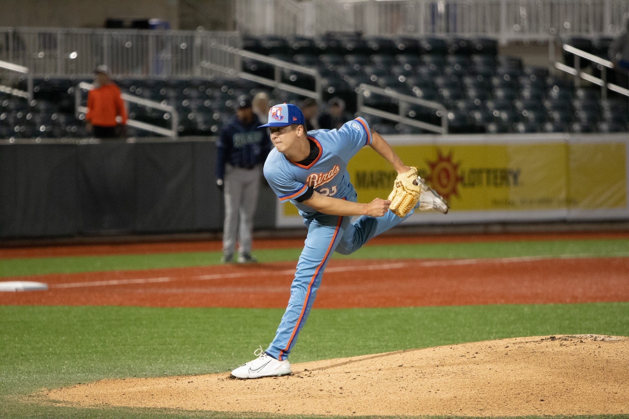A fifth-round pick from Auburn in 2022, Trace Bright has spent his first professional season at High-A Aberdeen. (Kadalena Messiano/Aberdeen IronBirds)
