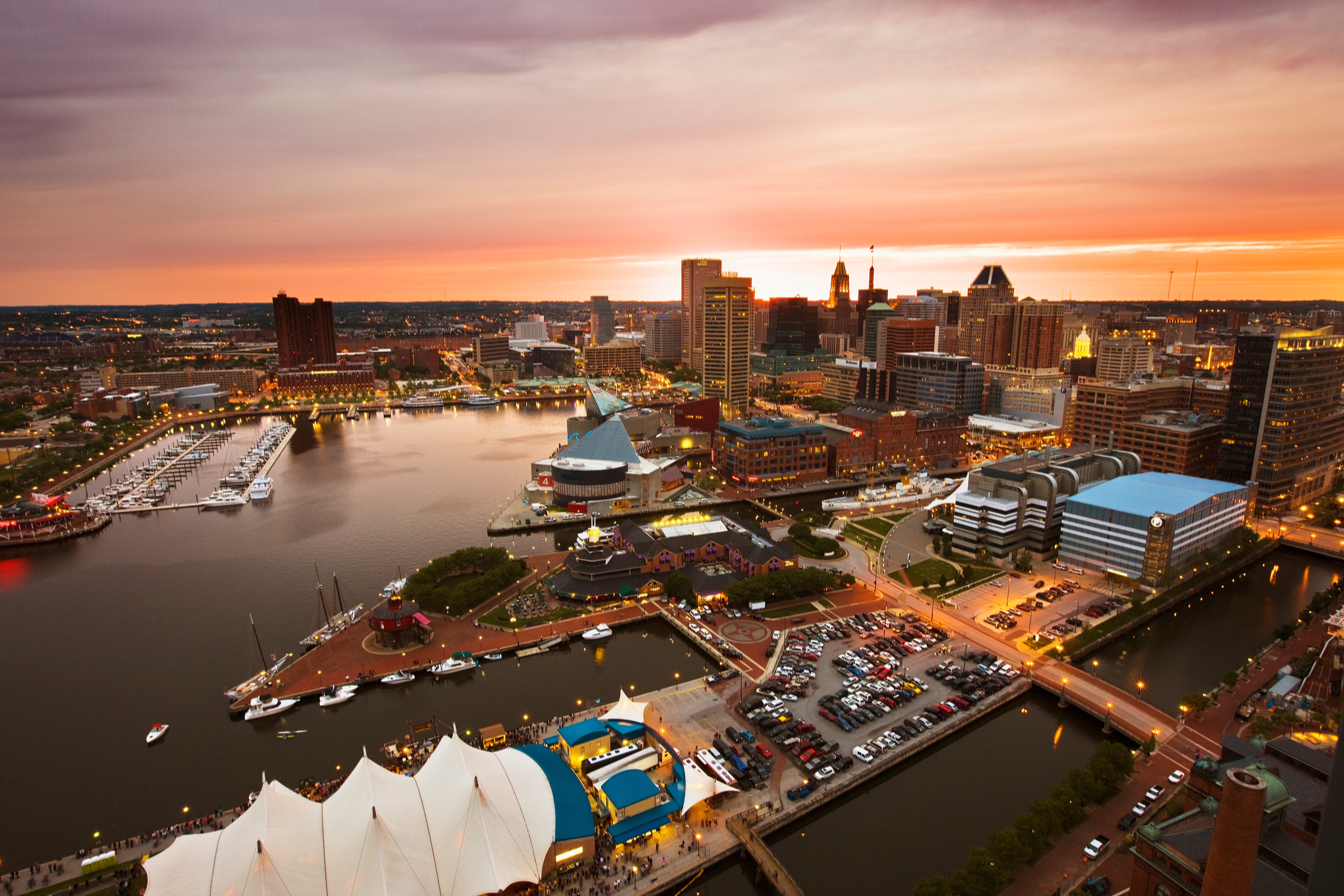 File photo of the Inner Harbor and downtown Baltimore as seen from the Baltimore Marriott Waterfront hotel.