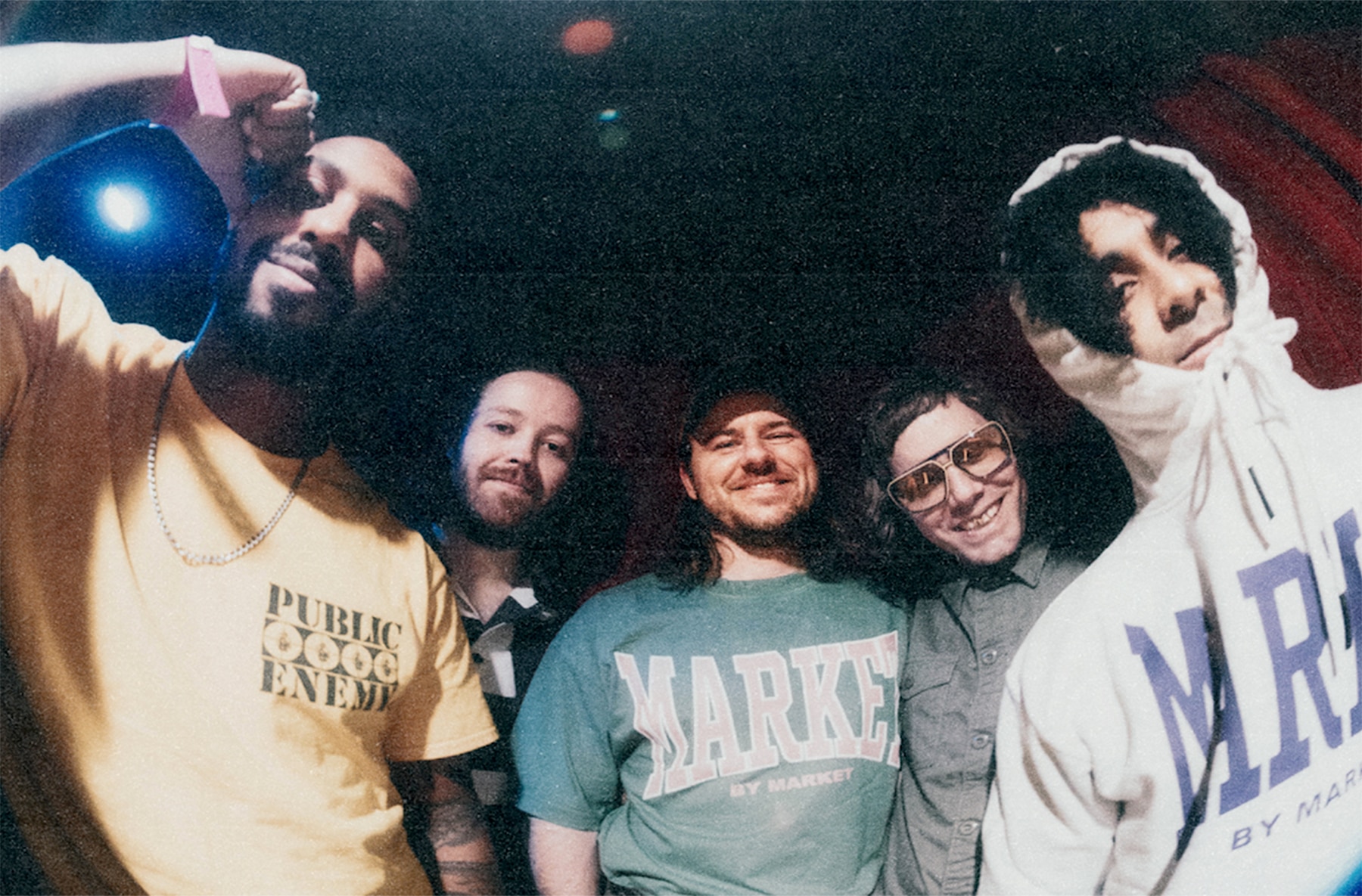 Angel Du$t is a rock band formed in 2013 in Baltimore. Vocalist and songwriter Justice Tripp is pictured second from the right.