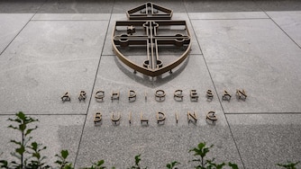 The exterior of the Archdiocese of Baltimore building as seen on Monday, March 13.