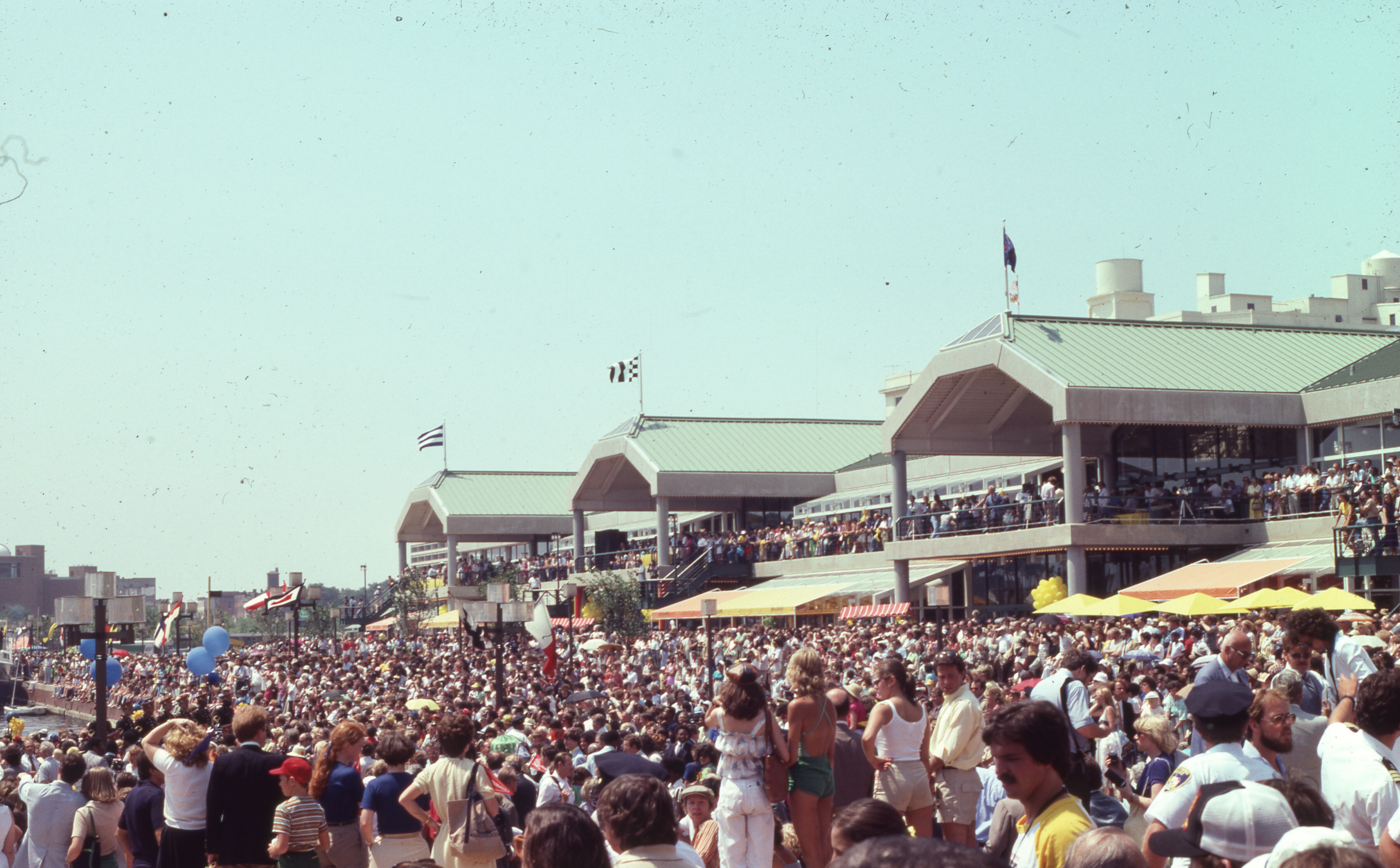 More than 100,000 people attended the dedication of Harborplace on July 3, 1980.