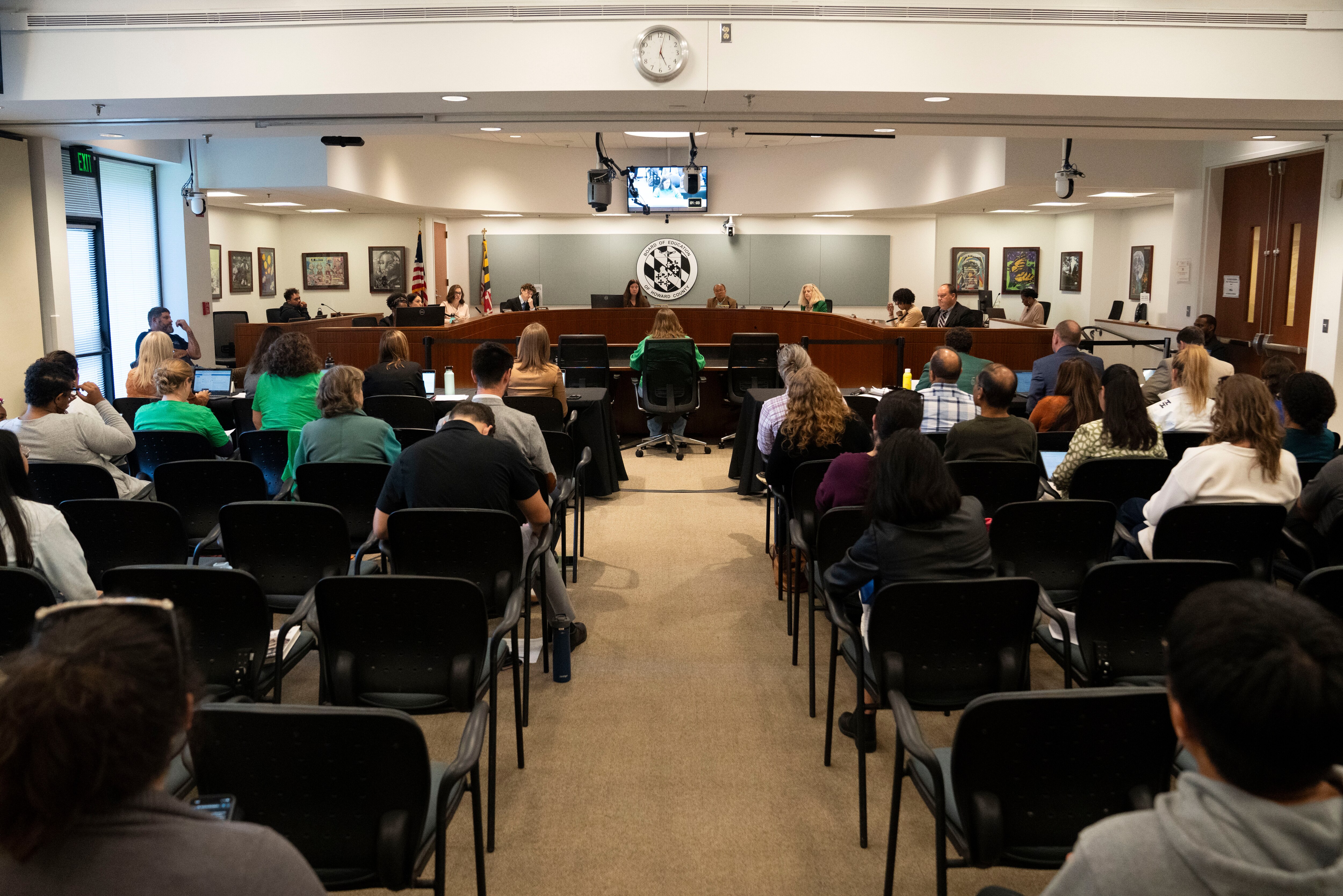Thursday's public hearing at the Howard County Board of Education was well-attended as officials discussed redistricting.