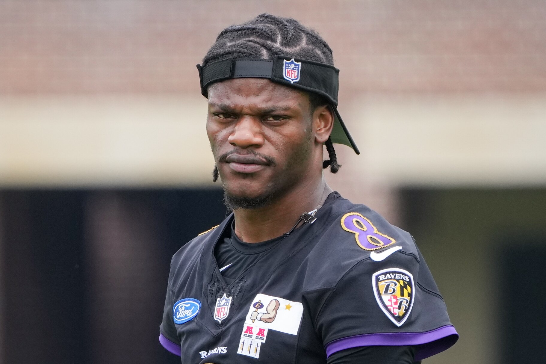 Ravens quarterback Lamar Jackson returned to organized team activities this week, but other key parts of the offense were missing.
