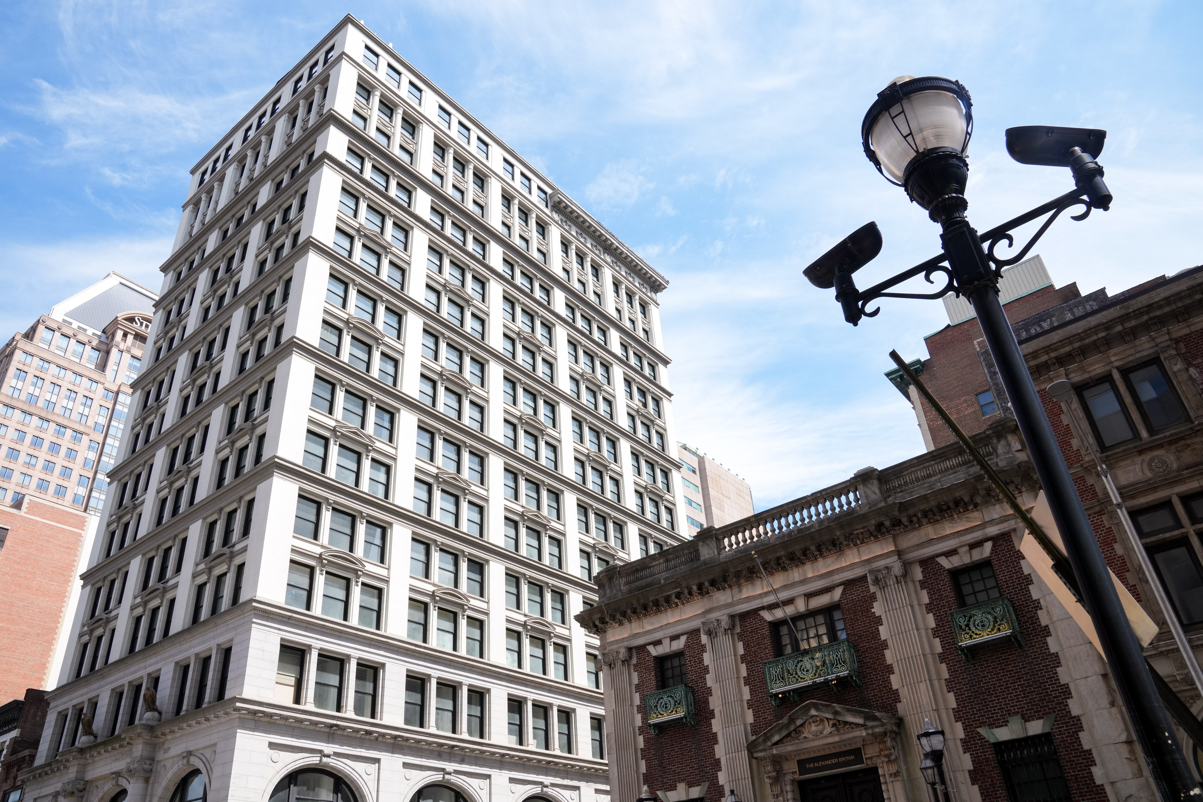The exterior of One Calvert Plaza in downtown Baltimore on June 20, 2024.