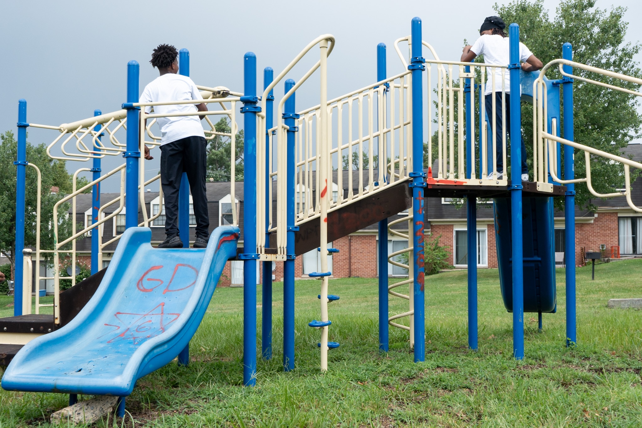 The Dutch Village apartment complex was home to as many as 120 students at Yorkwood Elementary School last year.