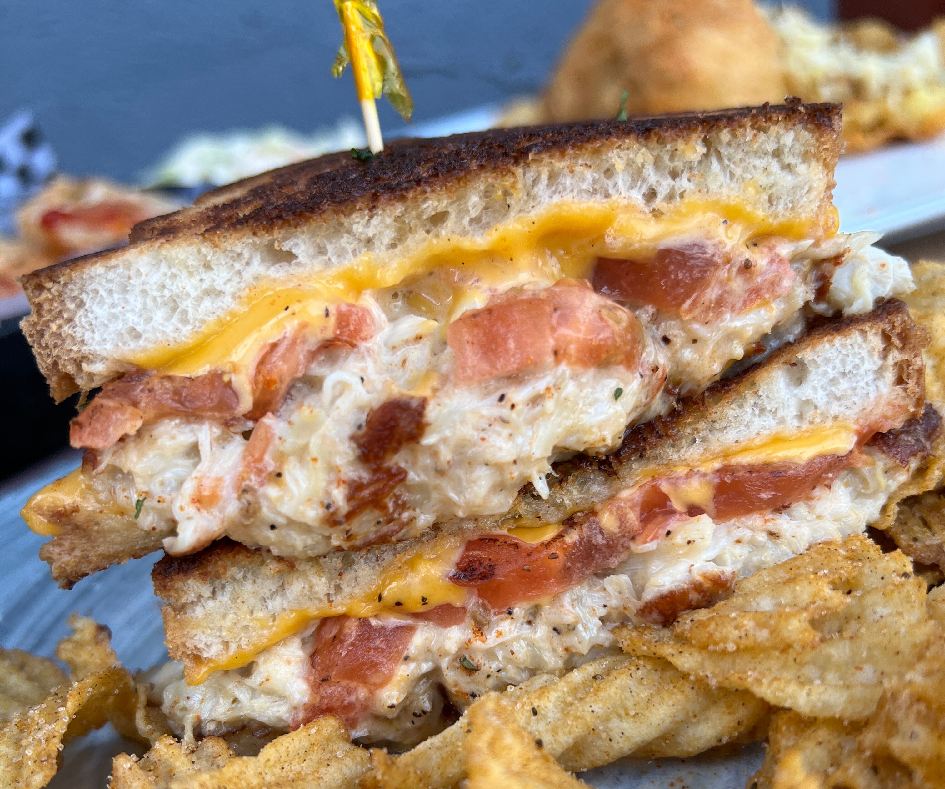 Crab grilled cheese at Bill’s Terrace Inn.