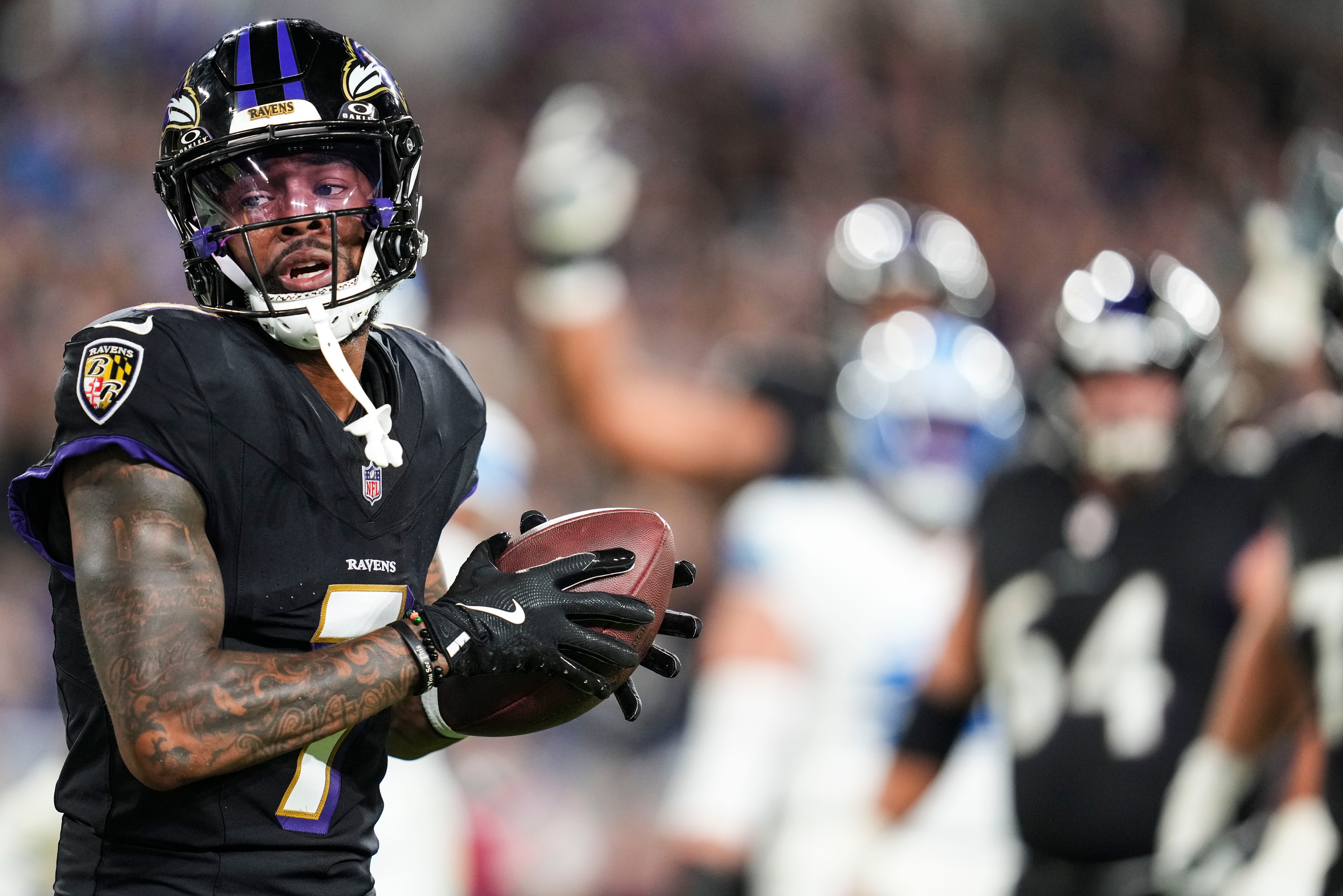 Ravens wide receiver Rashod Bateman is dealing with an ankle injury and will not play against the Bengals. 