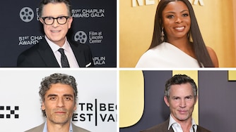 From left clockwise, Stephen Colbert, Janelle James, Oscar Isaac and Shawn Hatosy.
