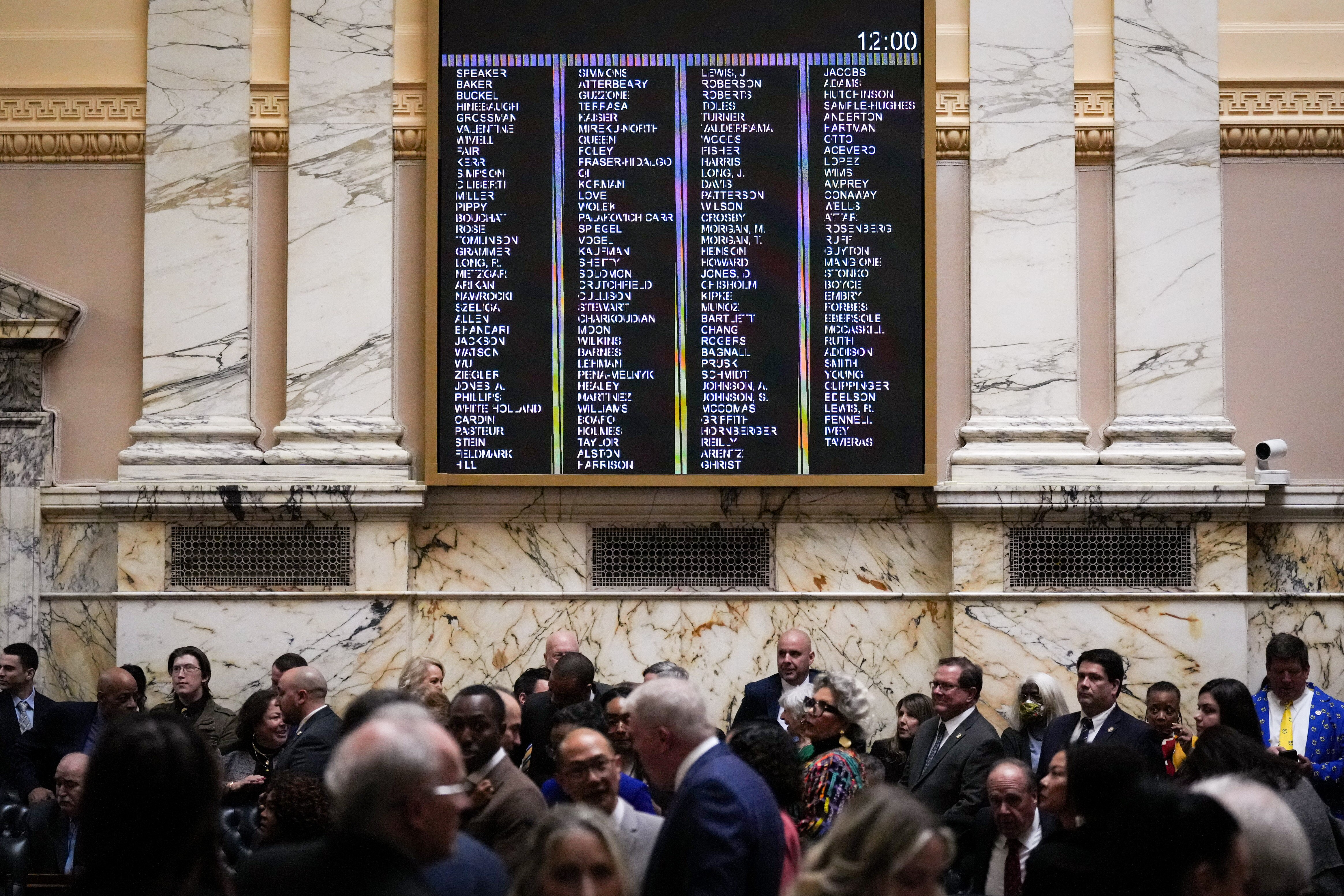 The Maryland House of Delegates on Jan. 10, 2024, the 90-day session’s opening day.