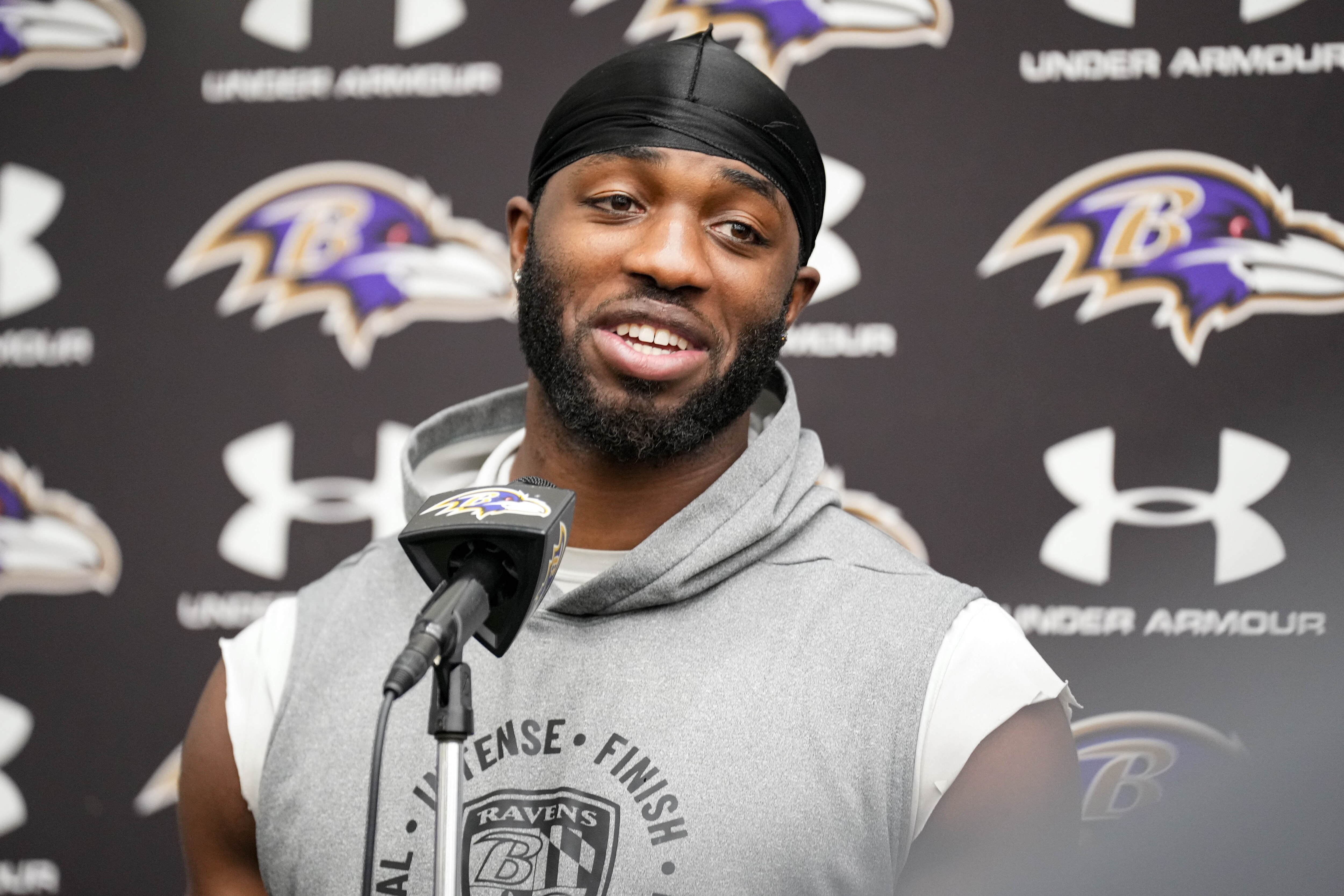 Ravens outside linebacker Odafe Oweh had 10 sacks last season and has 23 in his career.