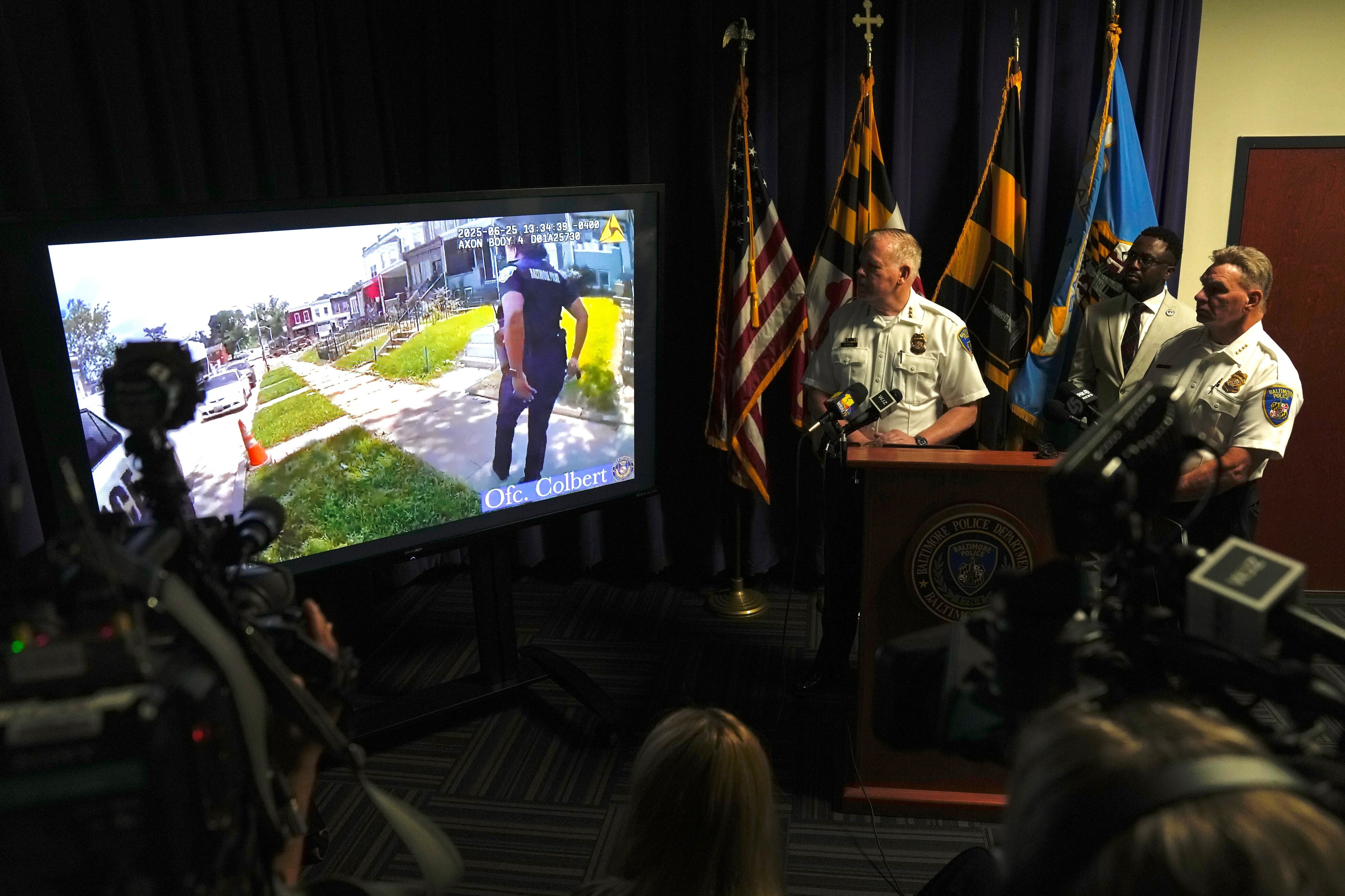 At a press conference on Wednesday, Baltimore Police released body camera footage depicting the final moments of 70-year-old Pytorcarcha Brooks, who was shot and killed on June 25.