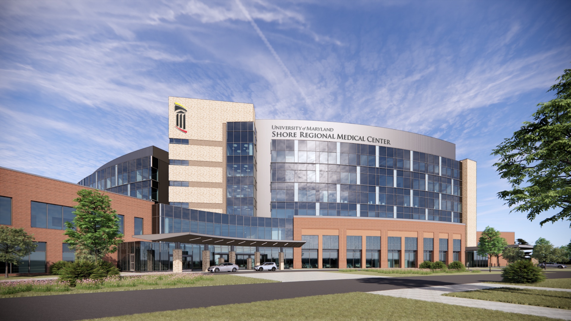 A rendering of the University of Maryland Medical Center's Regional Medical Center project. A former patient donated $25 million to the project under construction in Easton.